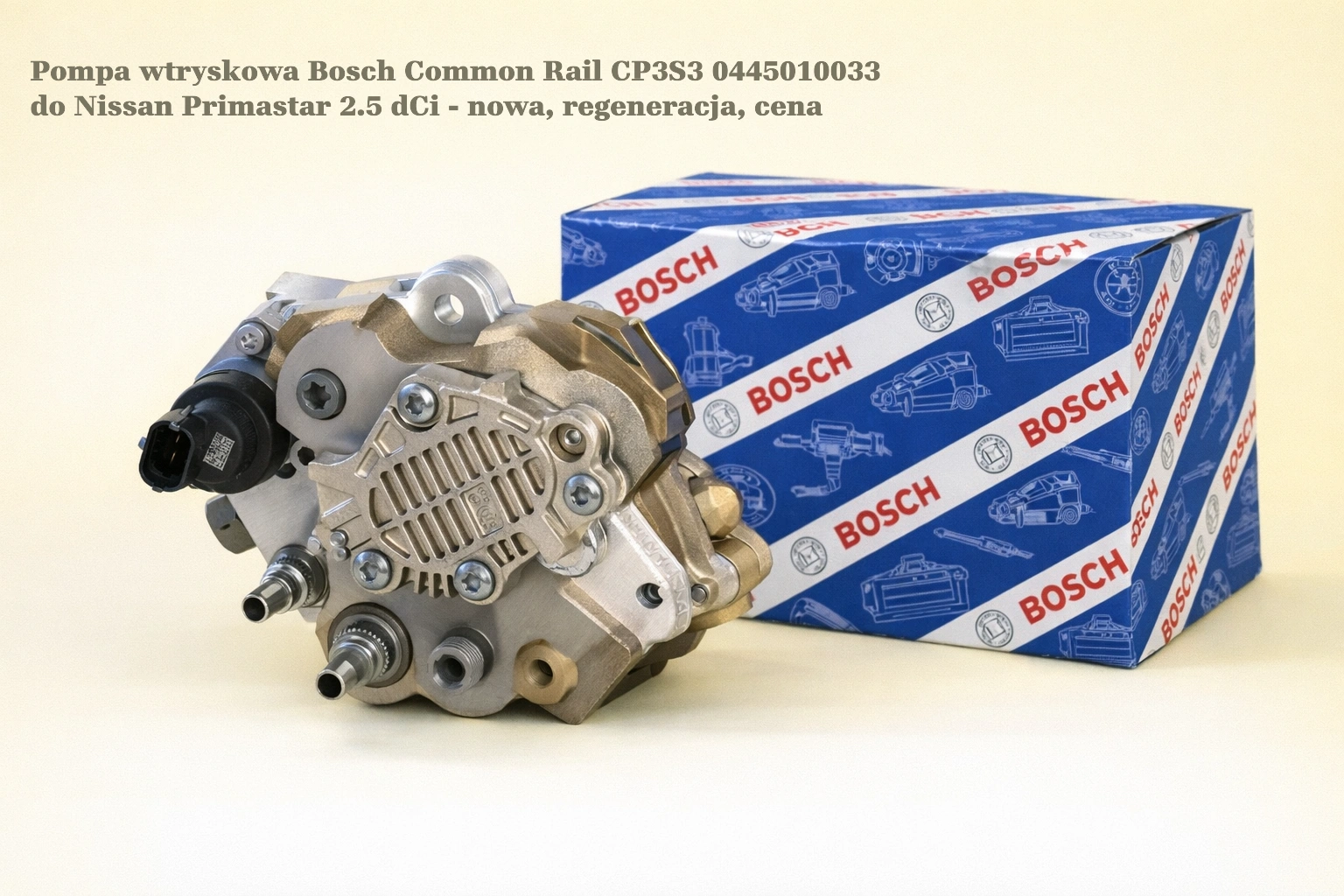 Pompa wtryskowa Bosch Common Rail CP3S3 0445010033 do Nissan Primastar 2.5 dCi - nowa, regeneracja, cena