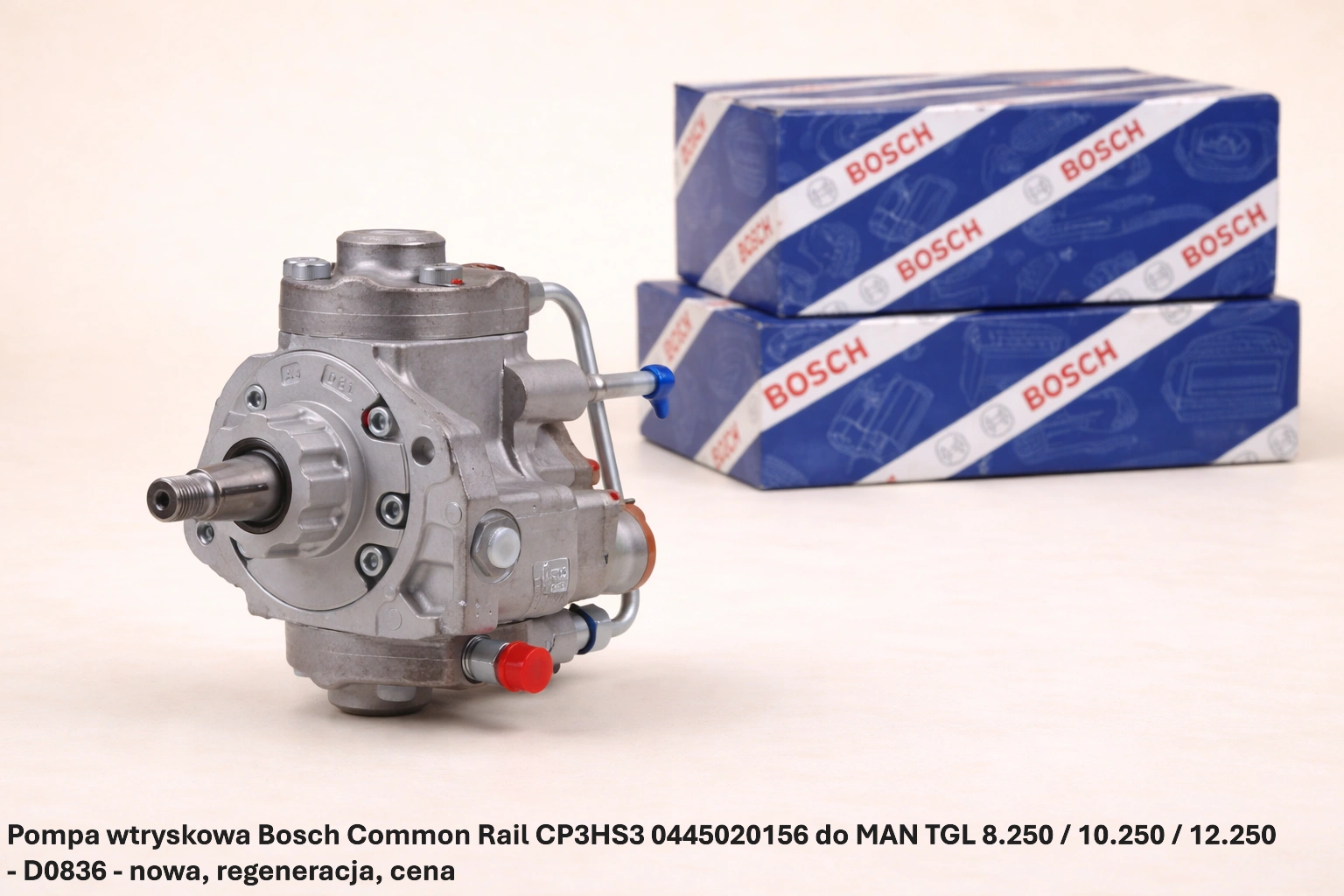 Pompa wtryskowa Bosch Common Rail CP3HS3 0445020156 do MAN TGL 8.250 / 10.250 / 12.250 - D0836 Pompa wtryskowa Bosch Common Rail CP3HS3 0445020156 do MAN TGL 8.250 / 10.250 / 12.250 - D0836 - nowa, regeneracja, cena