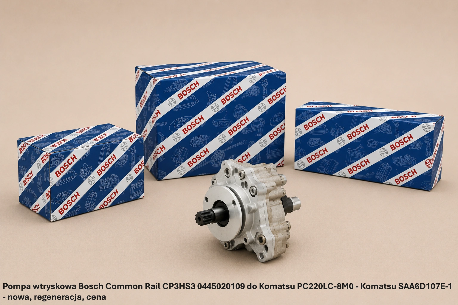 Pompa wtryskowa Bosch Common Rail CP3HS3 0445020109 do Komatsu PC220LC-8M0 - Komatsu SAA6D107E-1 Pompa wtryskowa Bosch Common Rail CP3HS3 0445020109 do Komatsu PC220LC-8M0 - Komatsu SAA6D107E-1 - nowa, regeneracja, cena