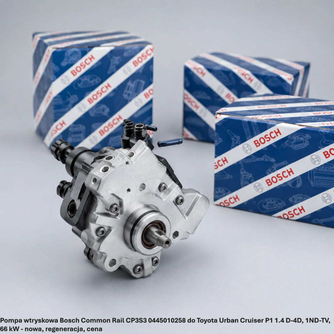 Pompa wtryskowa Bosch Common Rail CP3S3 0445010258 do Toyota Urban Cruiser P1 1.4 D-4D, 1ND-TV, 66 kW - nowa, regeneracja, cena
