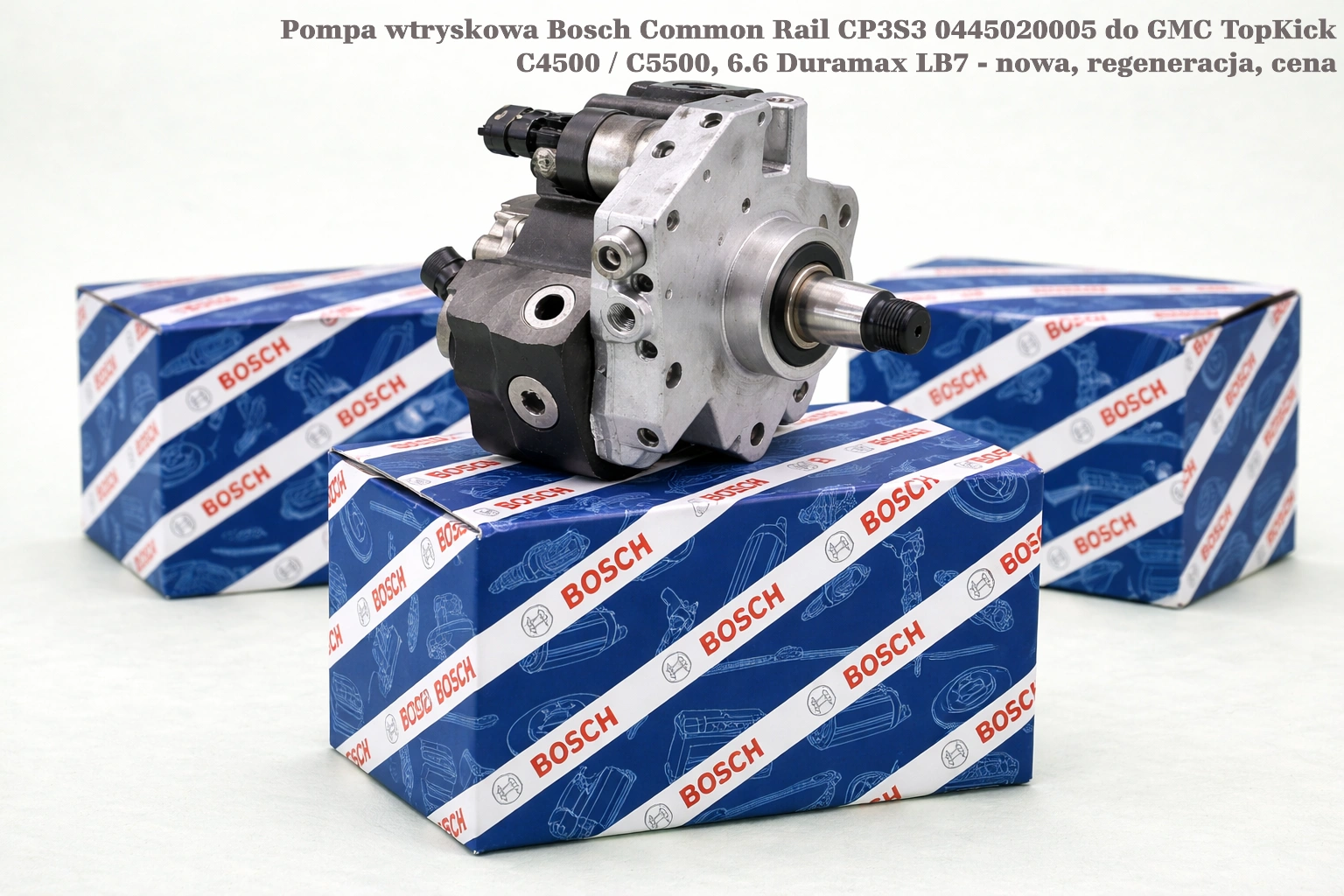 Pompa wtryskowa Bosch Common Rail CP3S3 0445020005 do GMC TopKick C4500 / C5500, 6.6 Duramax LB7 - nowa, regeneracja, cena