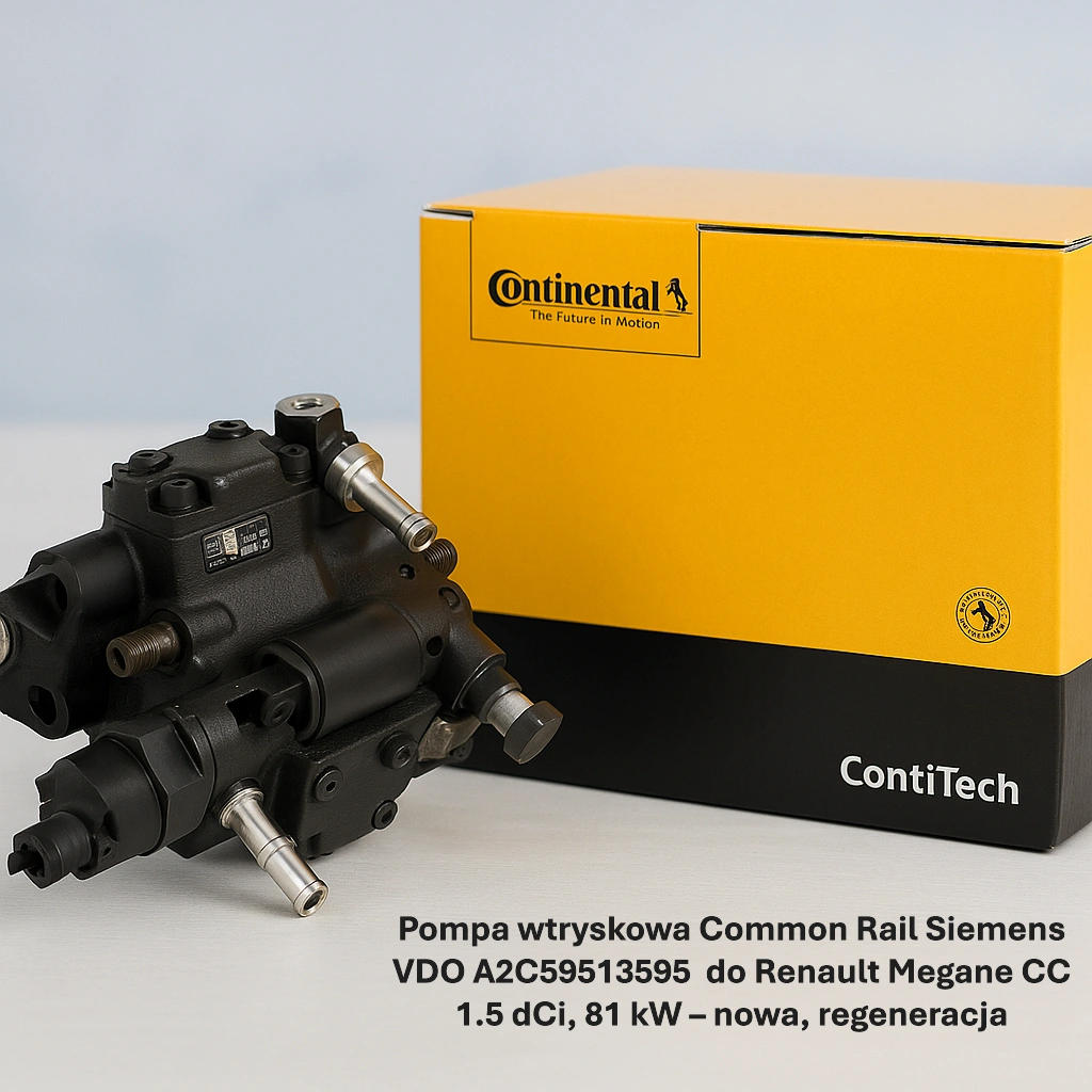 Pompa wtryskowa Common Rail Siemens VDO A2C59513595do Renault Megane CC 1.5 dCi, 81 kW – nowa, regeneracja
