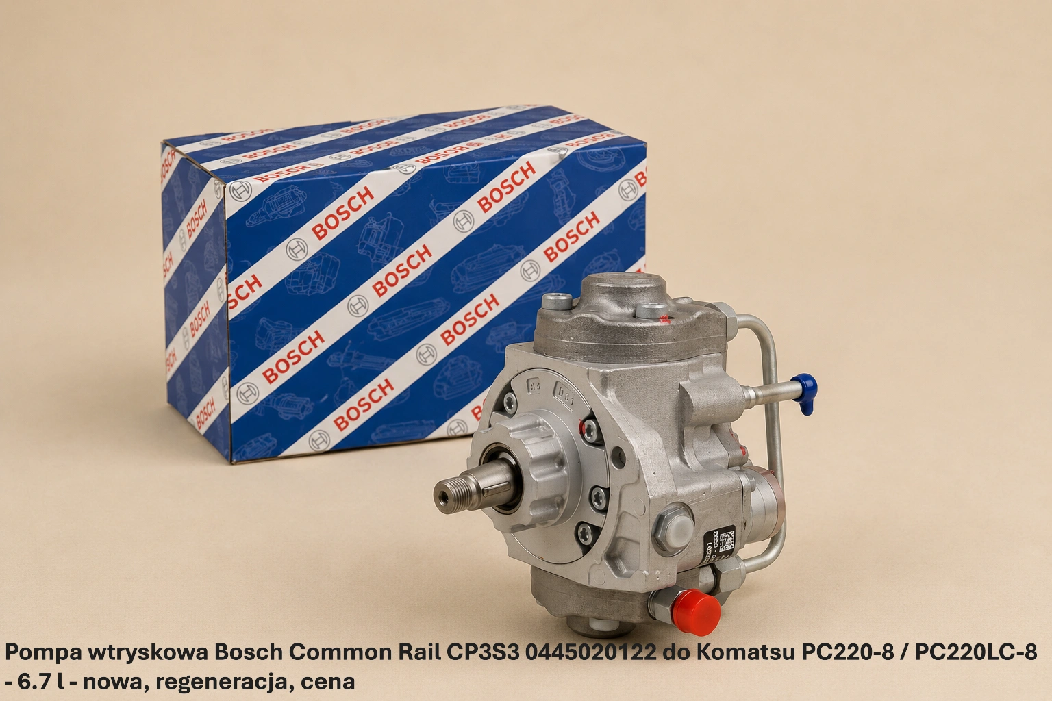 Pompa wtryskowa Bosch Common Rail CP3S3 0445020122 do Komatsu PC220-8 / PC220LC-8 - 6.7 l - nowa, regeneracja, cena