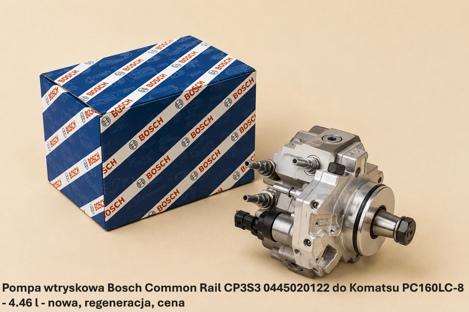 Pompa wtryskowa Bosch Common Rail CP3S3 0445020122 do Komatsu PC160LC-8 - 4.46 l Pompa wtryskowa Bosch Common Rail CP3S3 0445020122 do Komatsu PC160LC-8 - 4.46 l - nowa, regeneracja, cena