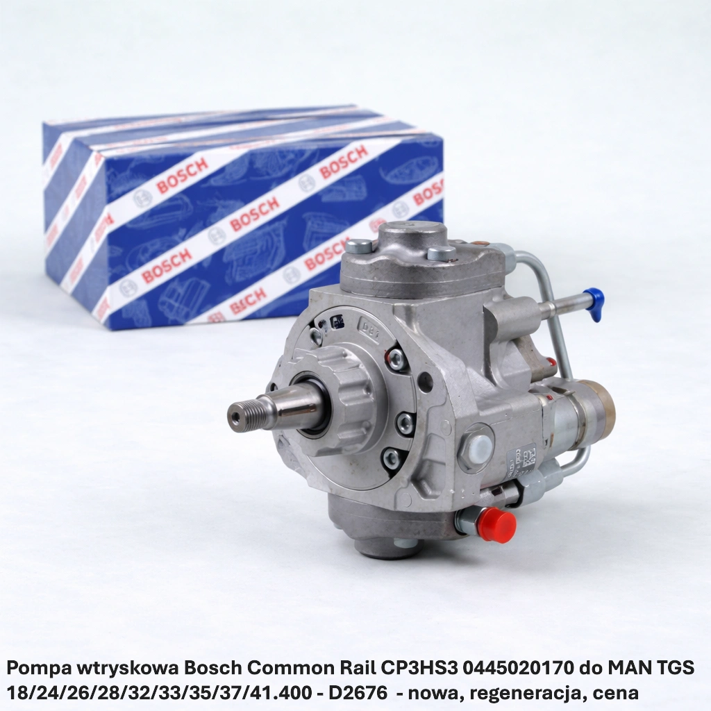 Pompa wtryskowa Bosch Common Rail CP3HS3 0445020170 do MAN TGS 18/24/26/28/32/33/35/37/41.400 - D2676- nowa, regeneracja, cena