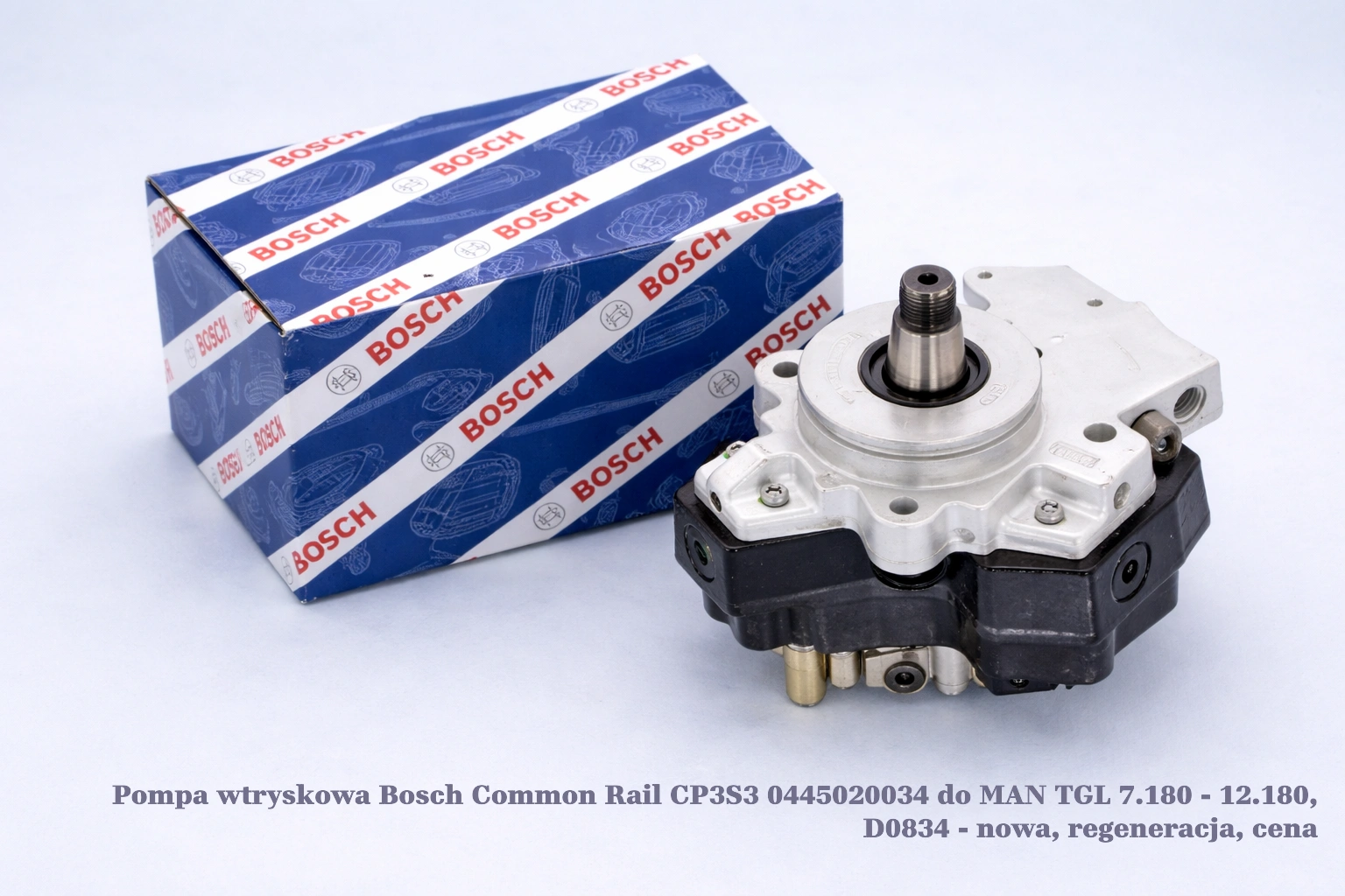 Pompa wtryskowa Bosch Common Rail CP3S3 0445020034 do MAN TGL 7.180 - 12.180, D0834 Pompa wtryskowa Bosch Common Rail CP3S3 0445020034 do MAN TGL 7.180 - 12.180, D0834 - nowa, regeneracja, cena