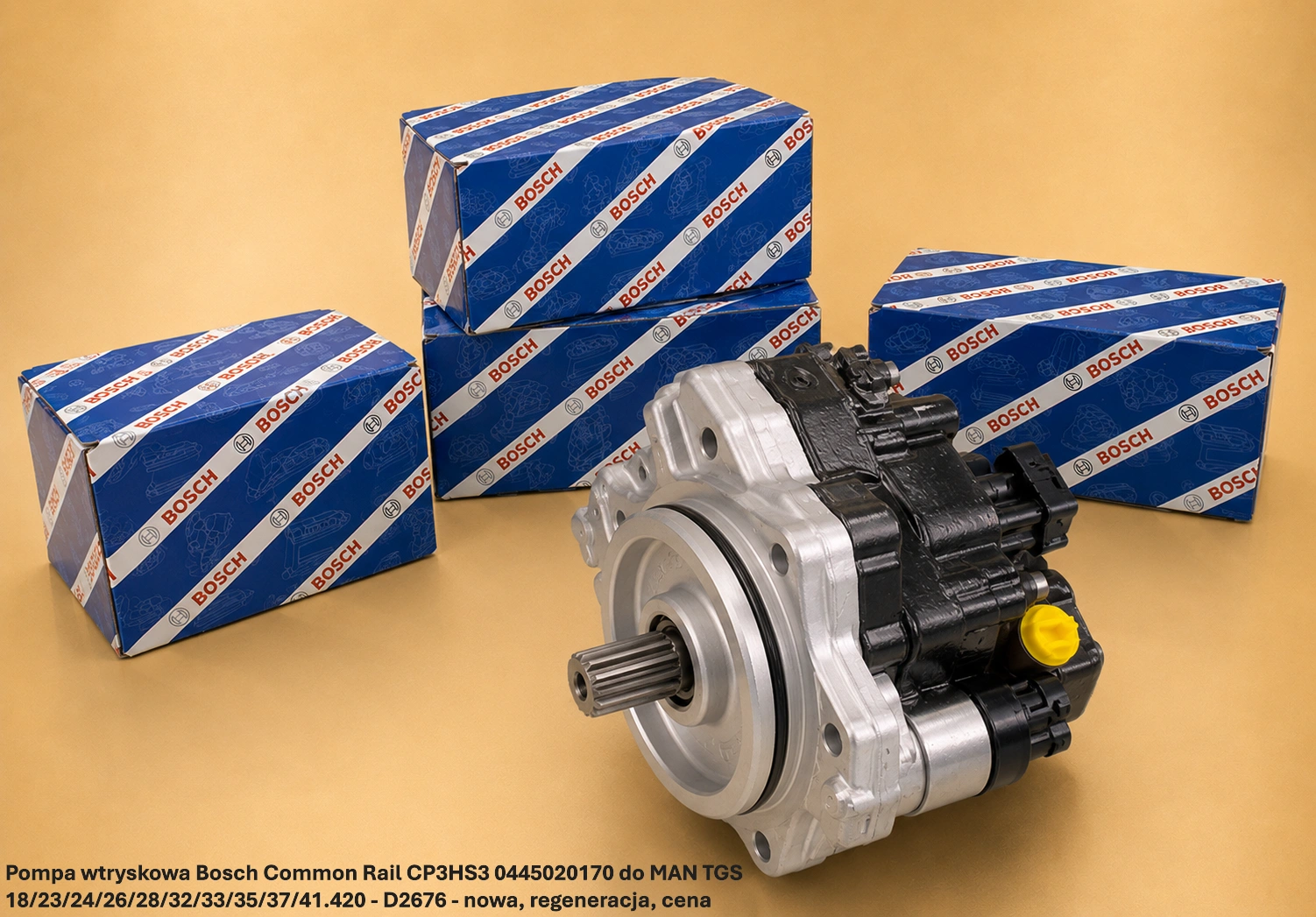 Pompa wtryskowa Bosch Common Rail CP3HS3 0445020170 do MAN TGS 18/23/24/26/28/32/33/35/37/41.420 - D2676- nowa, regeneracja, cena
