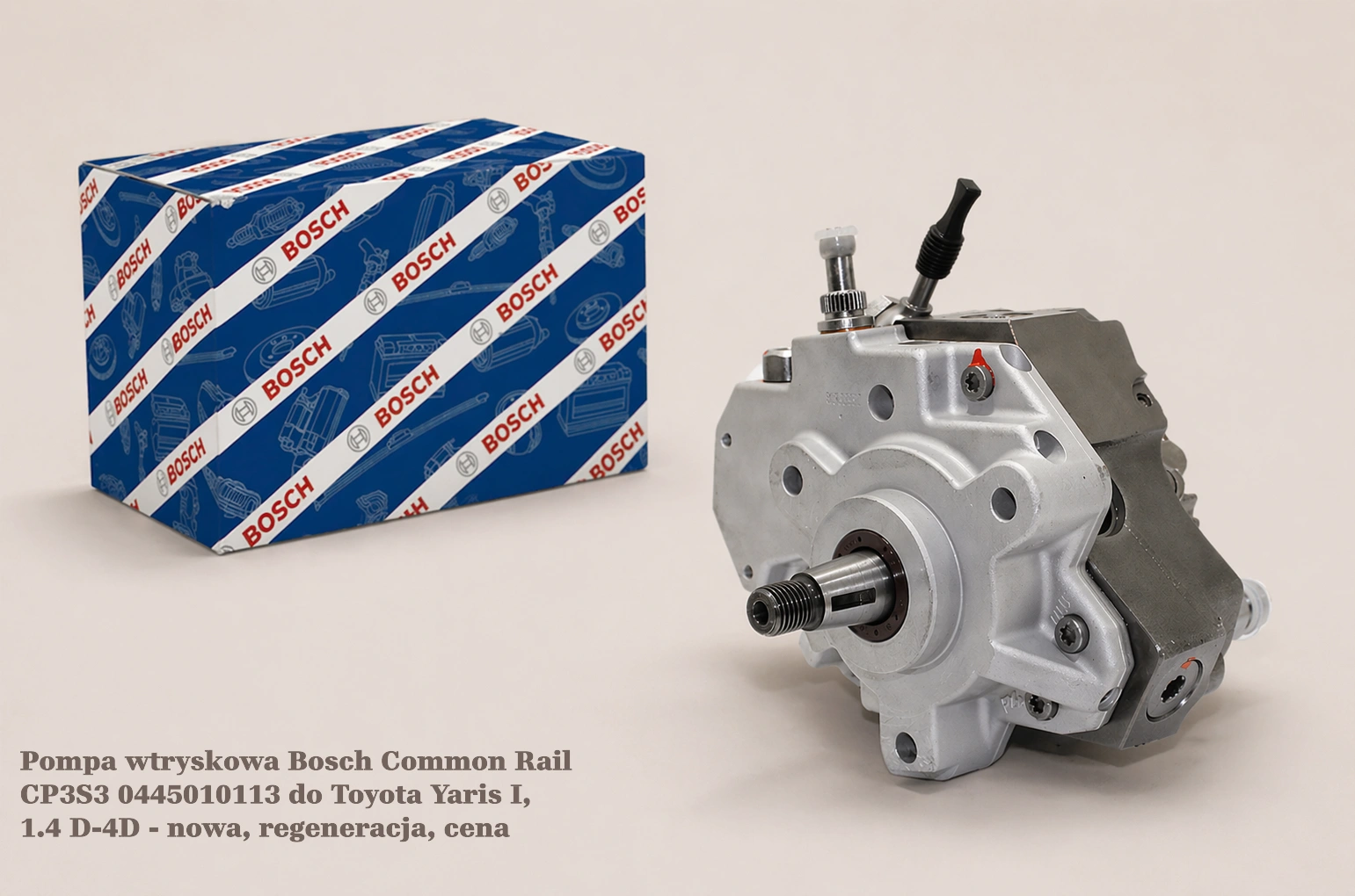 Pompa wtryskowa Bosch Common Rail CP3S3 0445010113 do Toyota Yaris I, 1.4 D-4D - nowa, regeneracja, cena