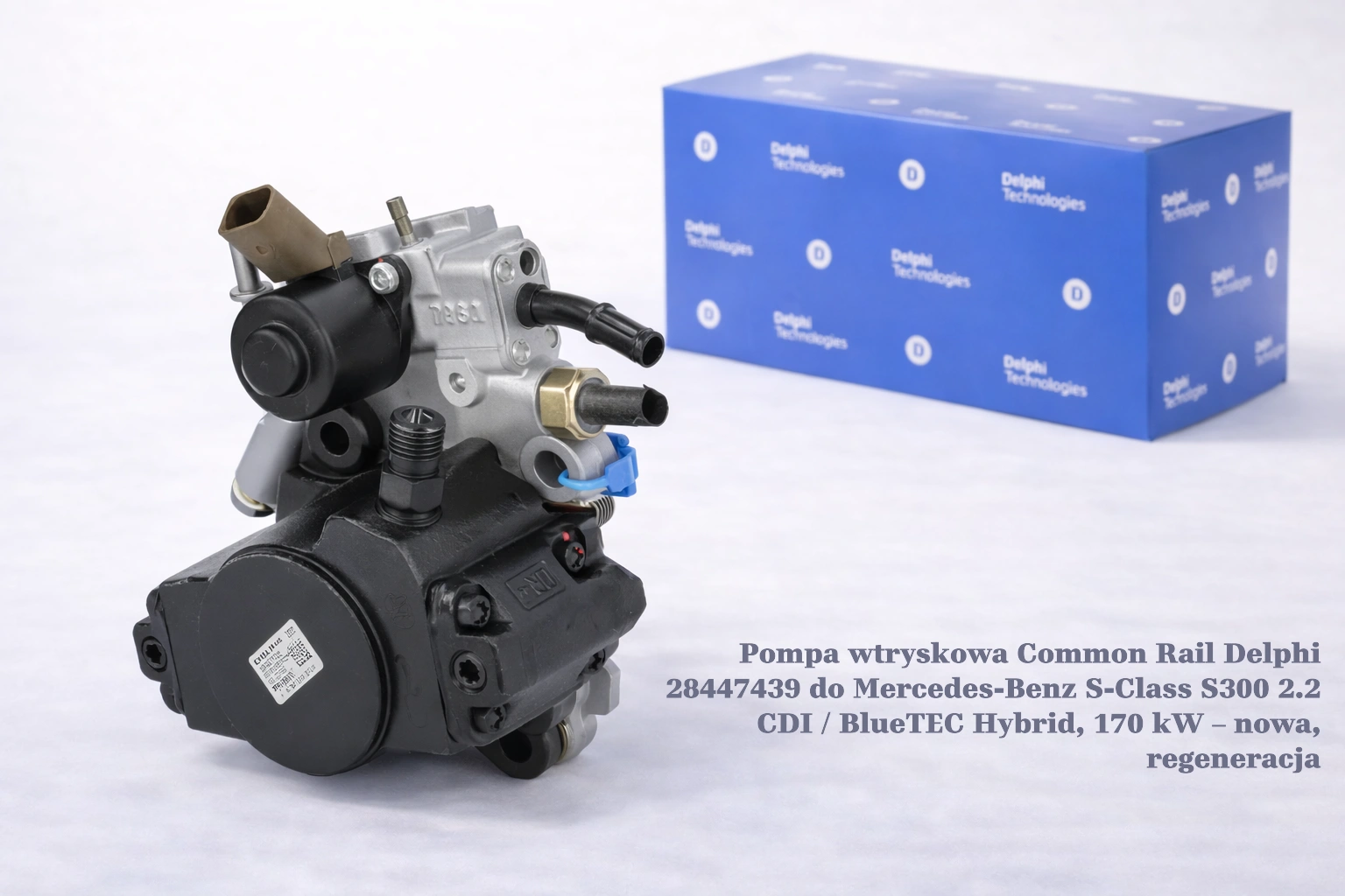 Pompa wtryskowa Common Rail Delphi 28447439 do Mercedes-Benz S-Class S300 2.2 CDI / BlueTEC Hybrid, 170 kW Pompa wtryskowa Common Rail Delphi 28447439 do Mercedes-Benz S-Class S300 2.2 CDI / BlueTEC Hybrid, 170 kW – nowa, regeneracja