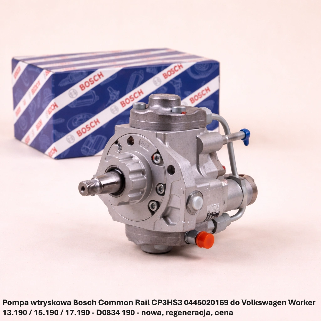 Pompa wtryskowa Bosch Common Rail CP3HS3 0445020169 do Volkswagen Worker 13.190 / 15.190 / 17.190 - D0834 190 - nowa, regeneracja, cena