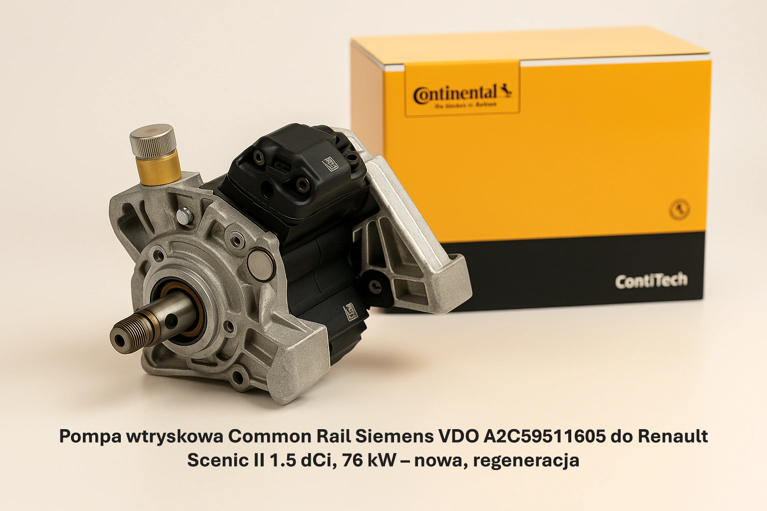 Pompa wtryskowa Common Rail Siemens VDO A2C59511605 do Renault Scenic II 1.5 dCi, 76 kW – nowa, regeneracja
