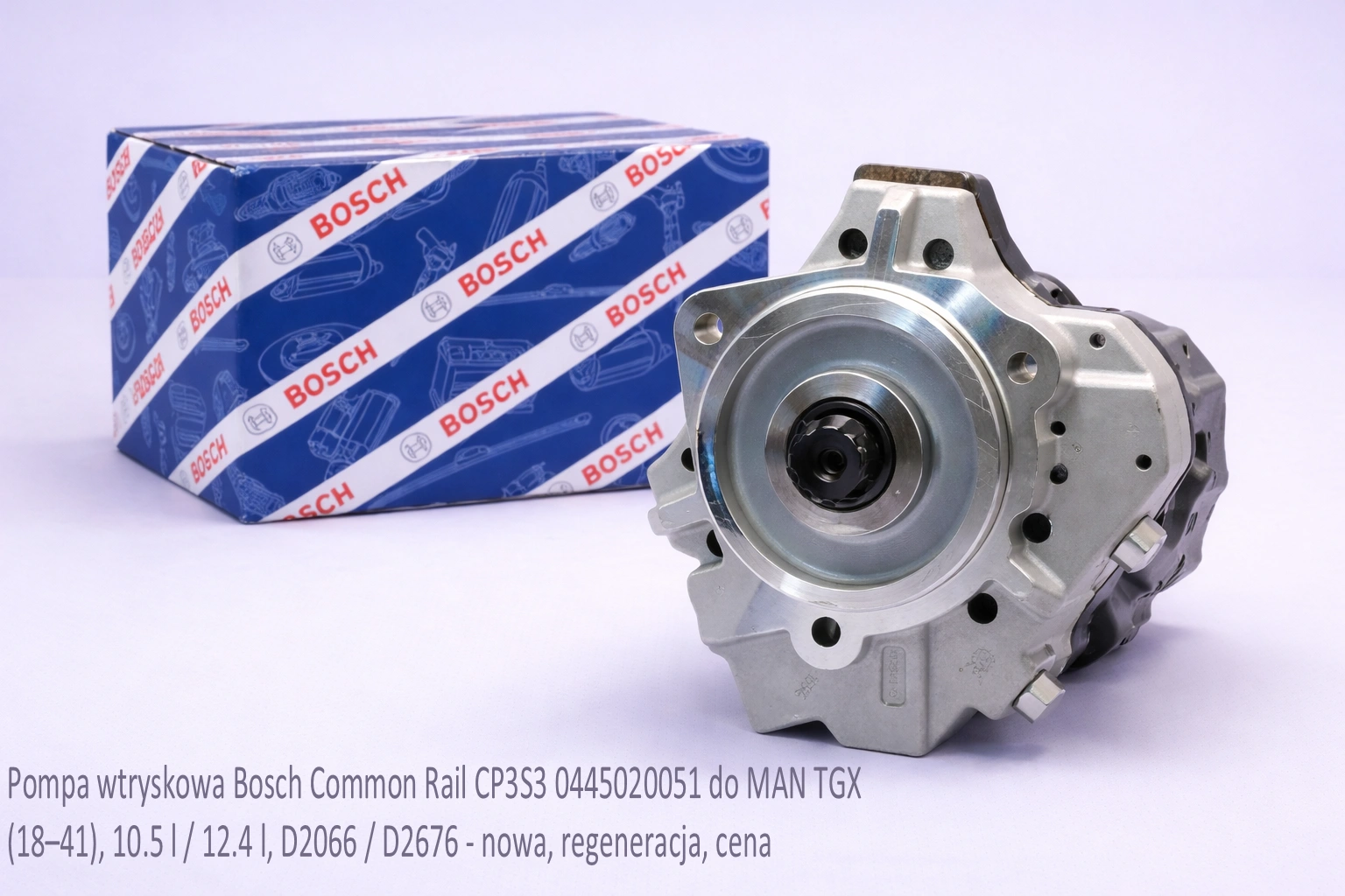 Pompa wtryskowa Bosch Common Rail CP3S3 0445020051 do MAN TGX (18–41), 10.5 l / 12.4 l, D2066 / D2676 - nowa, regeneracja, cena