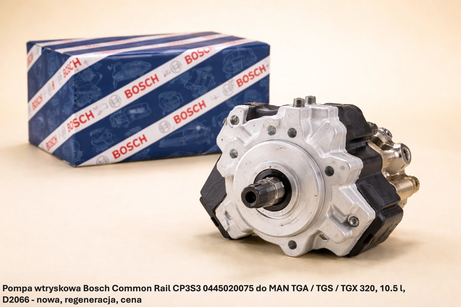 Pompa wtryskowa Bosch Common Rail CP3S3 0445020075 do MAN TGA / TGS / TGX 320, 10.5 l, D2066 - nowa, regeneracja, cena