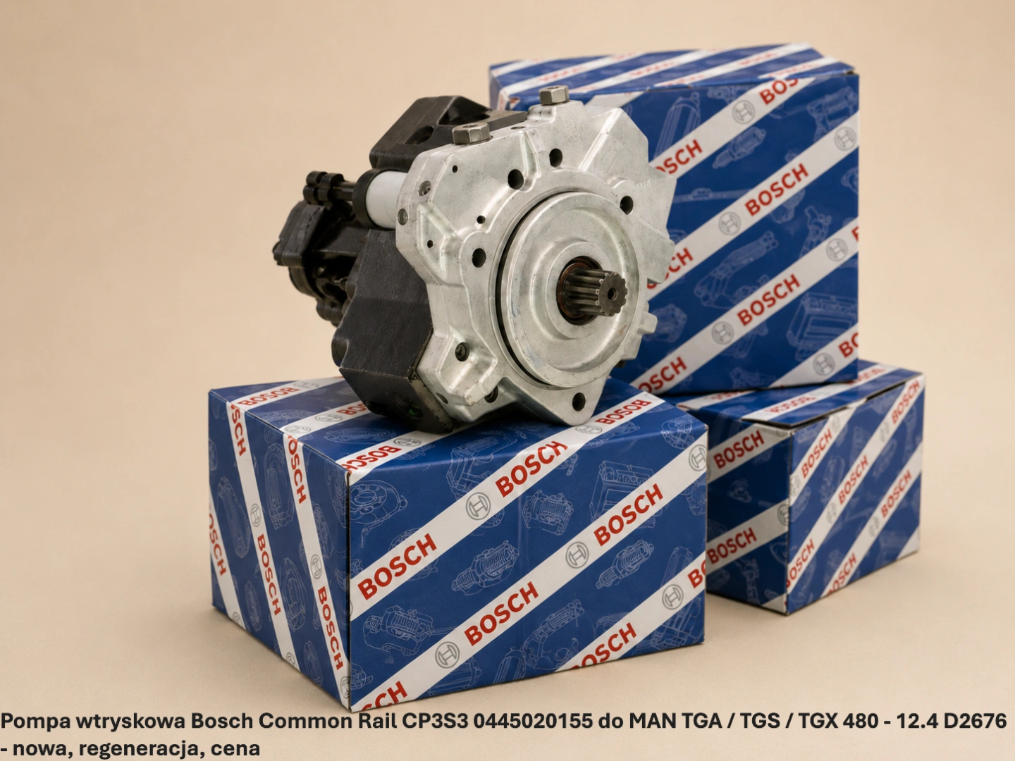 Pompa wtryskowa Bosch Common Rail CP3S3 0445020155 do MAN TGA / TGS / TGX 480 - 12.4 D2676 Pompa wtryskowa Bosch Common Rail CP3S3 0445020155 do MAN TGA / TGS / TGX 480 - 12.4 D2676 - nowa, regeneracja, cena