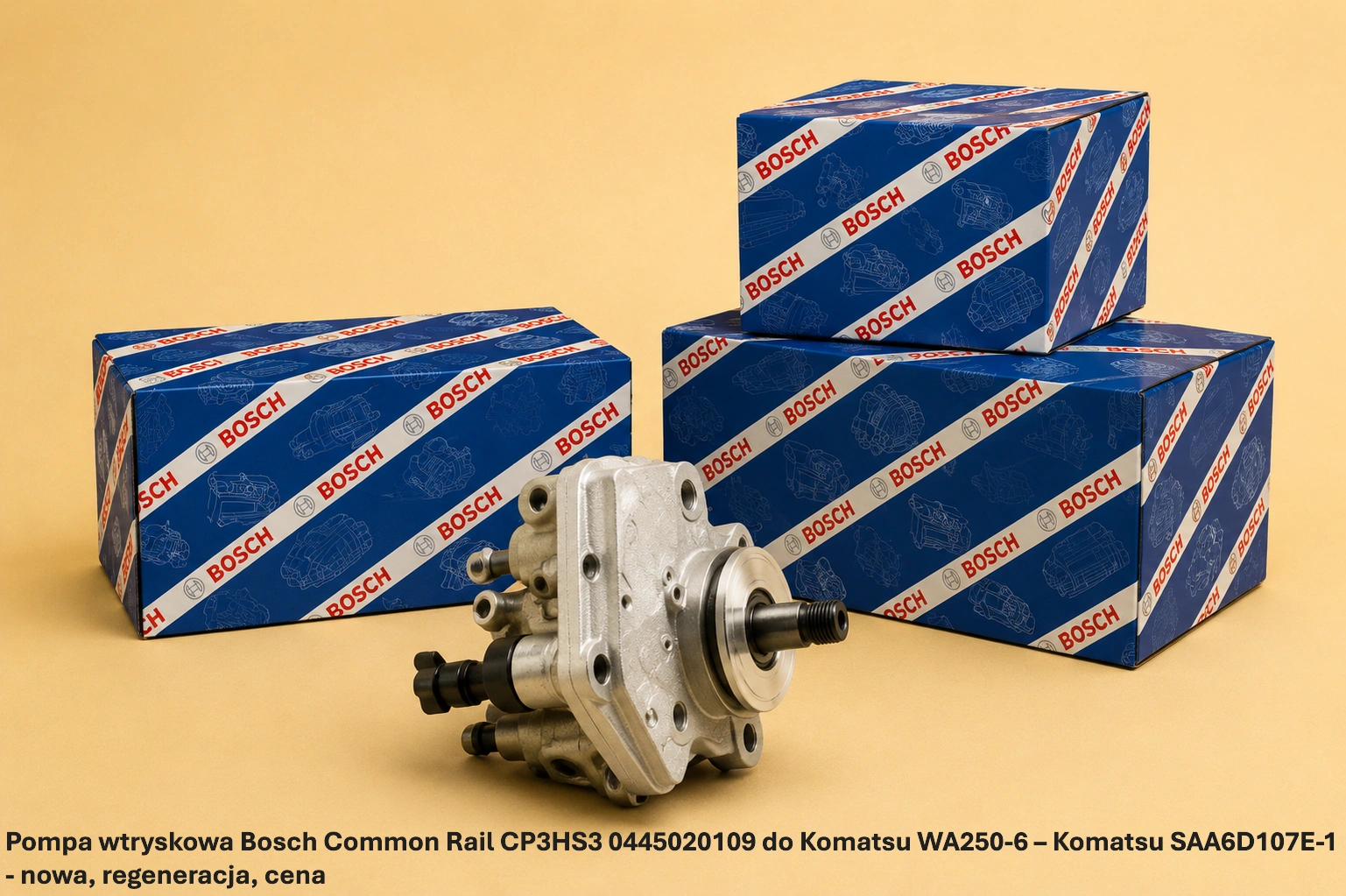 Pompa wtryskowa Bosch Common Rail CP3HS3 0445020109 do Komatsu WA250-6 – Komatsu SAA6D107E-1 Pompa wtryskowa Bosch Common Rail CP3HS3 0445020109 do Komatsu WA250-6 – Komatsu SAA6D107E-1 - nowa, regeneracja, cena