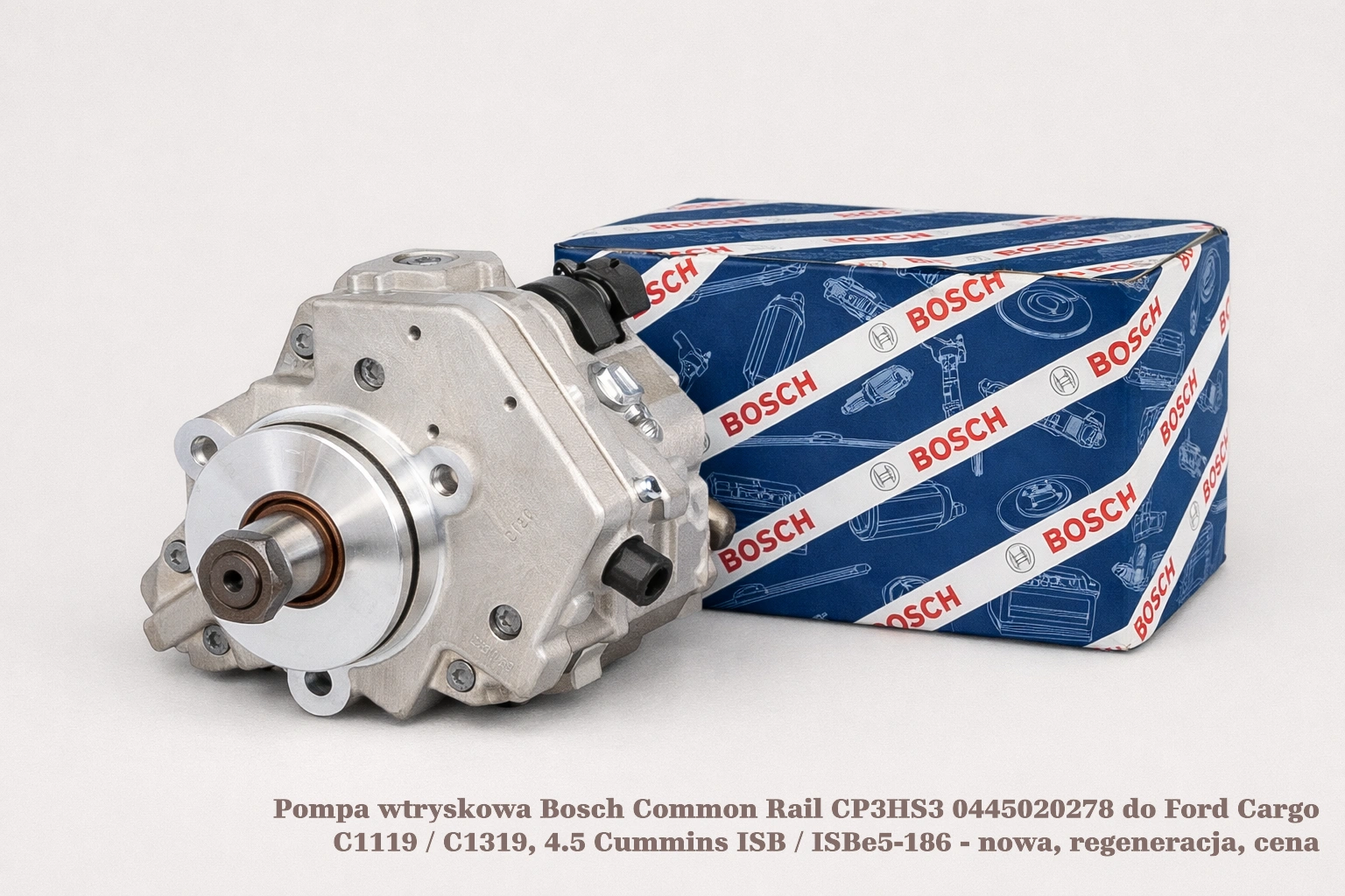 Pompa wtryskowa Bosch Common Rail CP3HS3 0445020278 do Ford Cargo C1119 / C1319, 4.5 Cummins ISB / ISBe5-186 Pompa wtryskowa Bosch Common Rail CP3HS3 0445020278 do Ford Cargo C1119 / C1319, 4.5 Cummins ISB / ISBe5-186 - nowa, regeneracja, cena