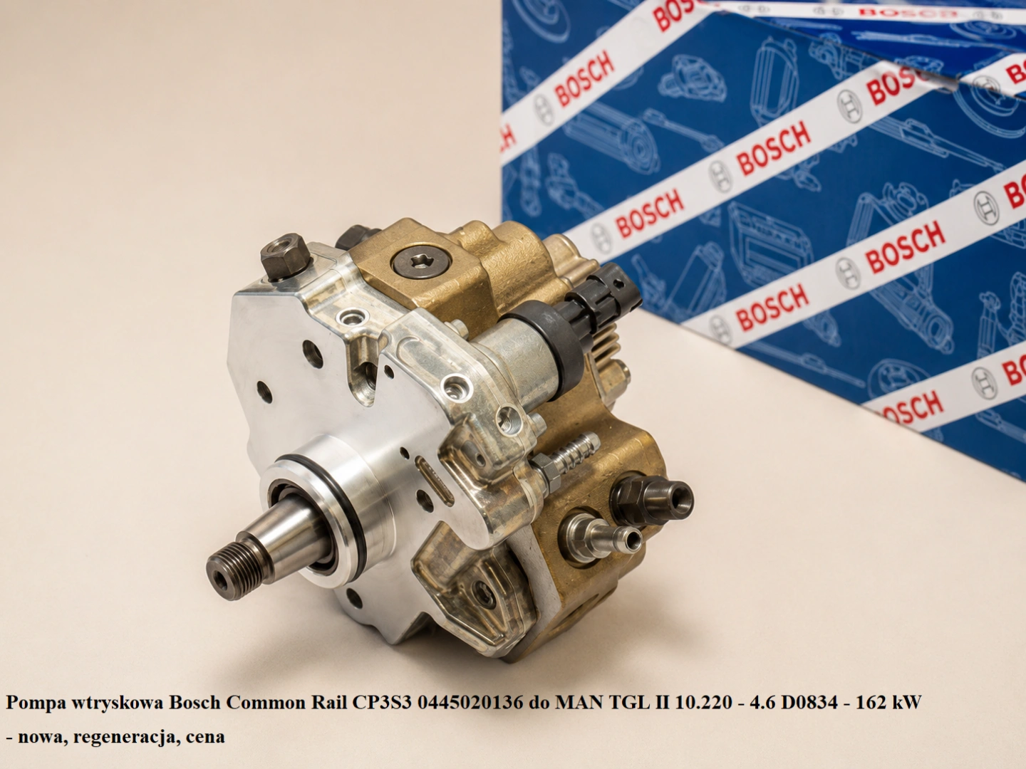 Pompa wtryskowa Bosch Common Rail CP3S3 0445020136 do MAN TGL II 10.220 - 4.6 D0834 - 162 kW Pompa wtryskowa Bosch Common Rail CP3S3 0445020136 do MAN TGL II 10.220 - 4.6 D0834 - 162 kW - nowa, regeneracja, cena