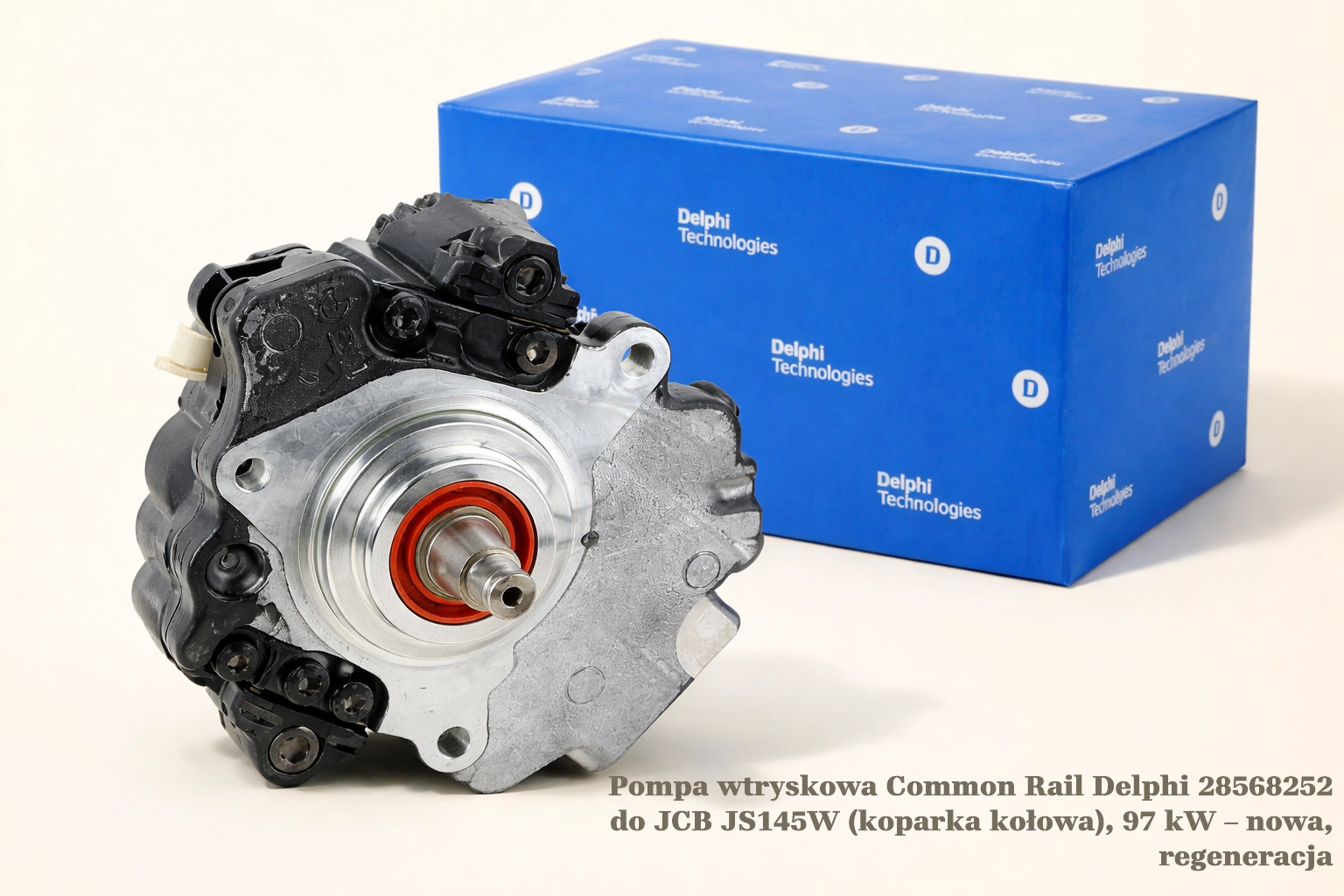 Pompa wtryskowa Common Rail Delphi 28568252 do JCB JS145W (koparka kołowa), 97 kW – nowa, regeneracja