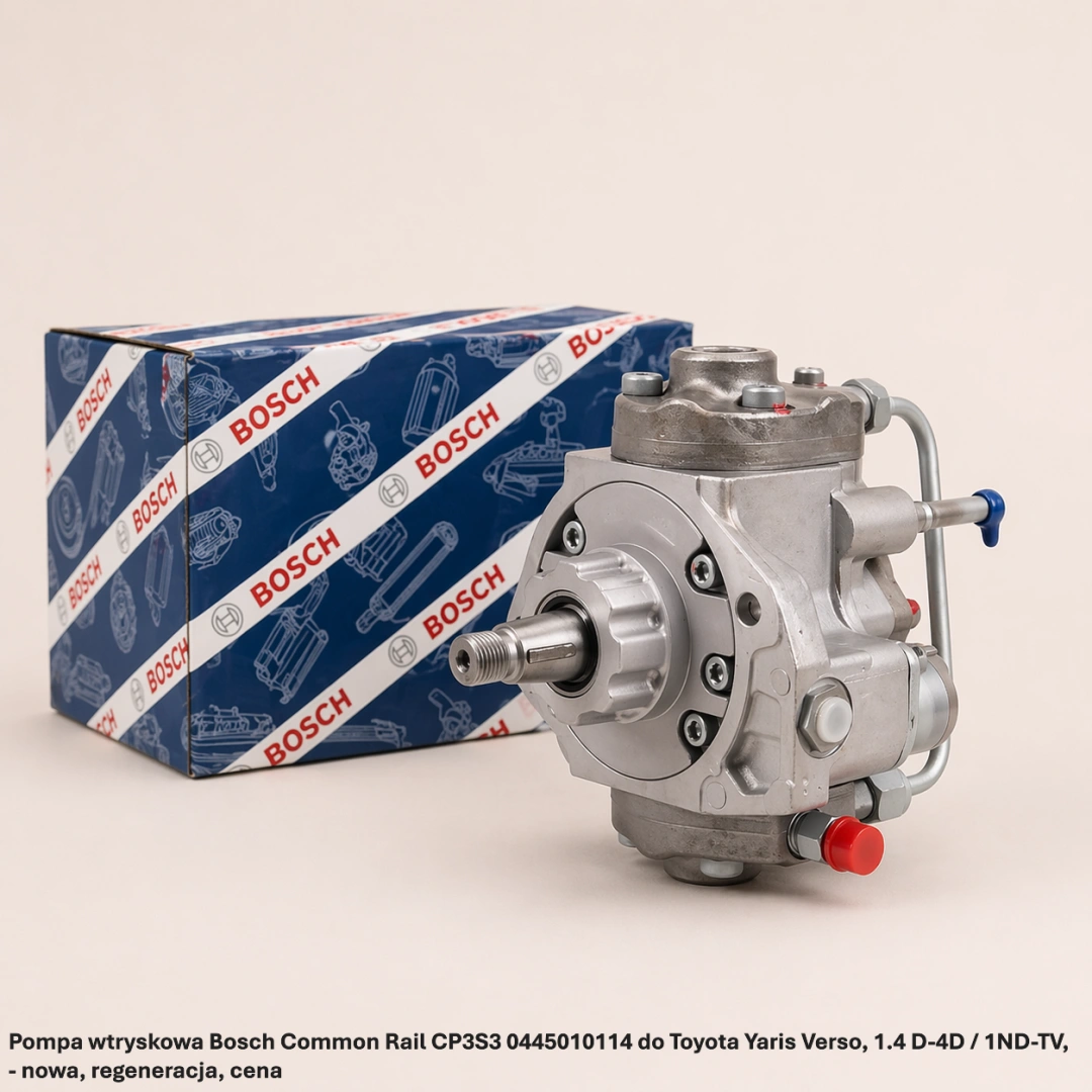 Pompa wtryskowa Bosch Common Rail CP3S3 0445010114 do Toyota Yaris Verso, 1.4 D-4D / 1ND-TV,- nowa, regeneracja, cena