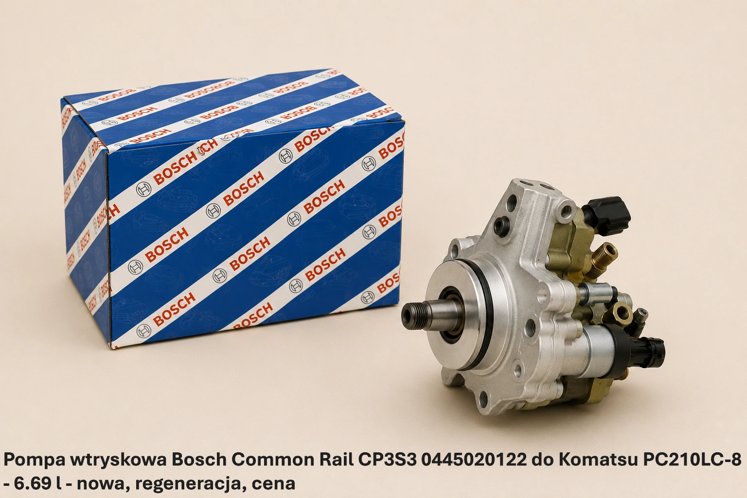 Pompa wtryskowa Bosch Common Rail CP3S3 0445020122 do Komatsu PC210LC-8 - 6.69 l Pompa wtryskowa Bosch Common Rail CP3S3 0445020122 do Komatsu PC210LC-8 - 6.69 l - nowa, regeneracja, cena