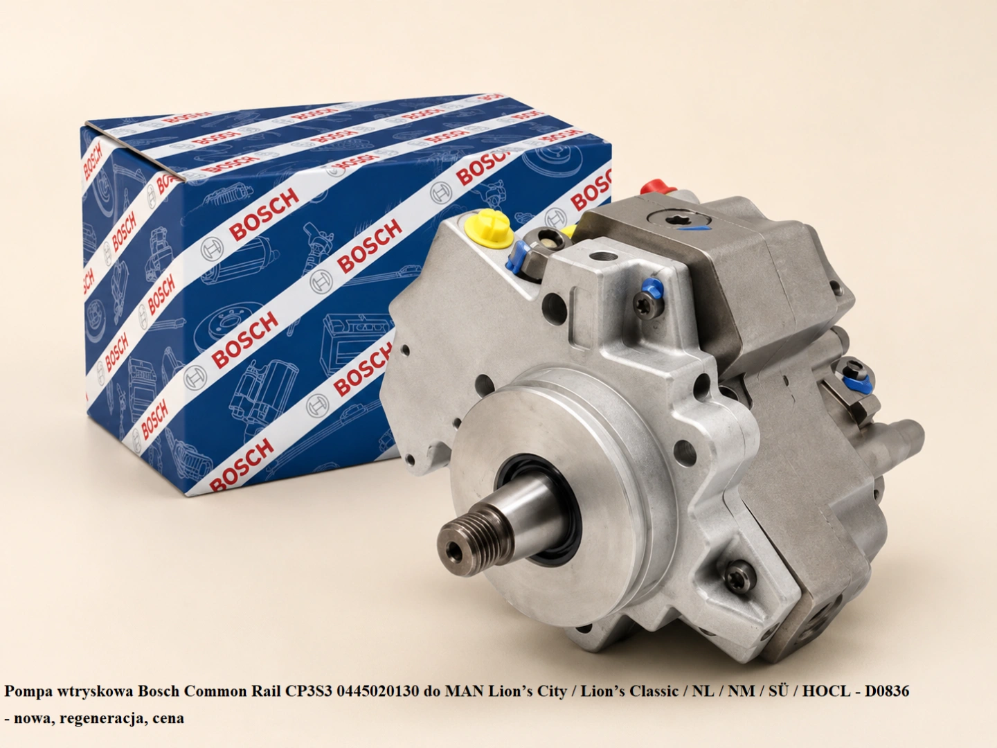 Pompa wtryskowa Bosch Common Rail CP3S3 0445020130 do MAN Lion’s City / Lion’s Classic / NL / NM / SÜ / HOCL - D0836 Pompa wtryskowa Bosch Common Rail CP3S3 0445020130 do MAN Lion’s City / Lion’s Classic / NL / NM / SÜ / HOCL - D0836 - nowa, regeneracja, cena