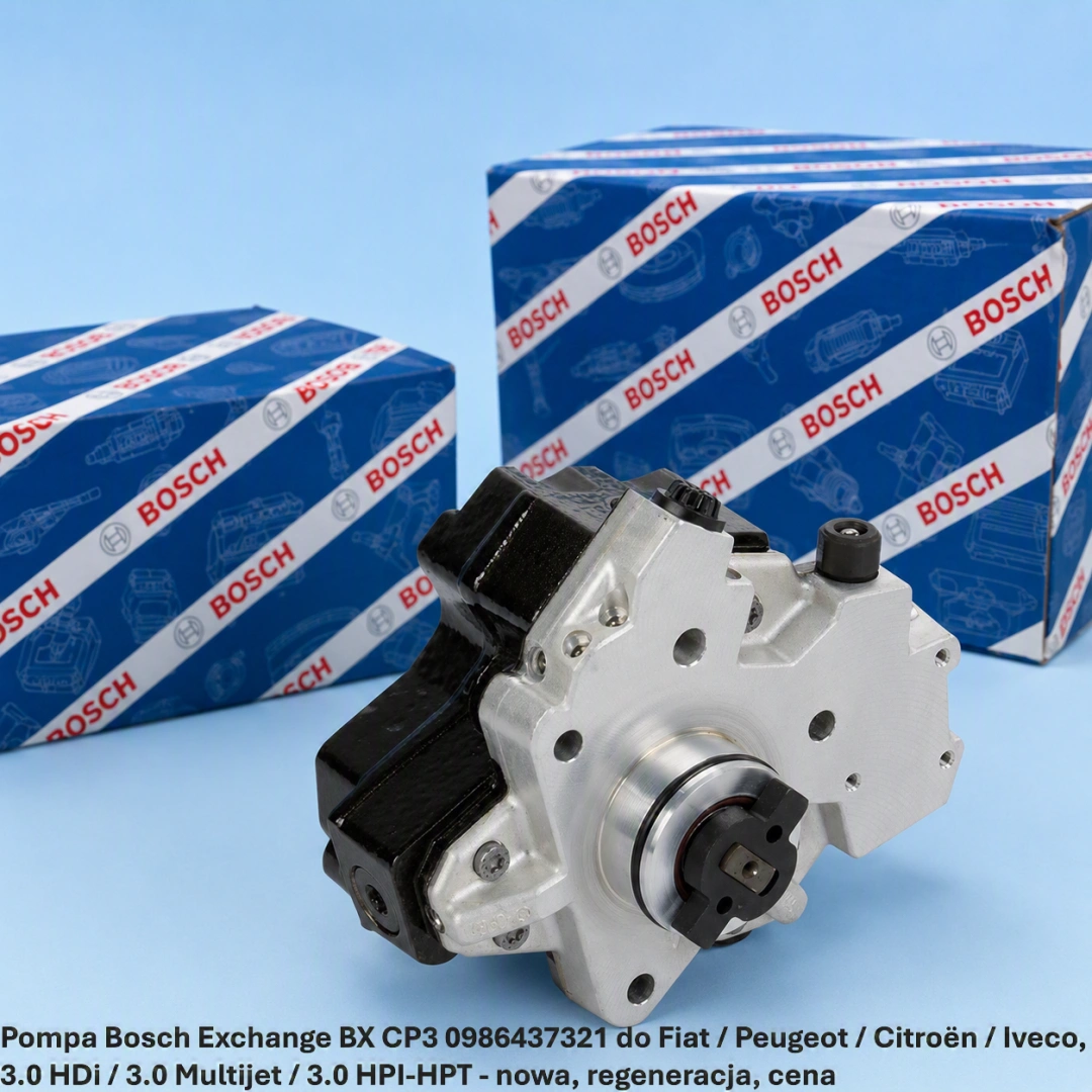 Pompa Bosch Exchange BX CP3 0986437321 do Fiat / Peugeot / Citroën / Iveco, 3.0 HDi / 3.0 Multijet / 3.0 HPI-HPT 