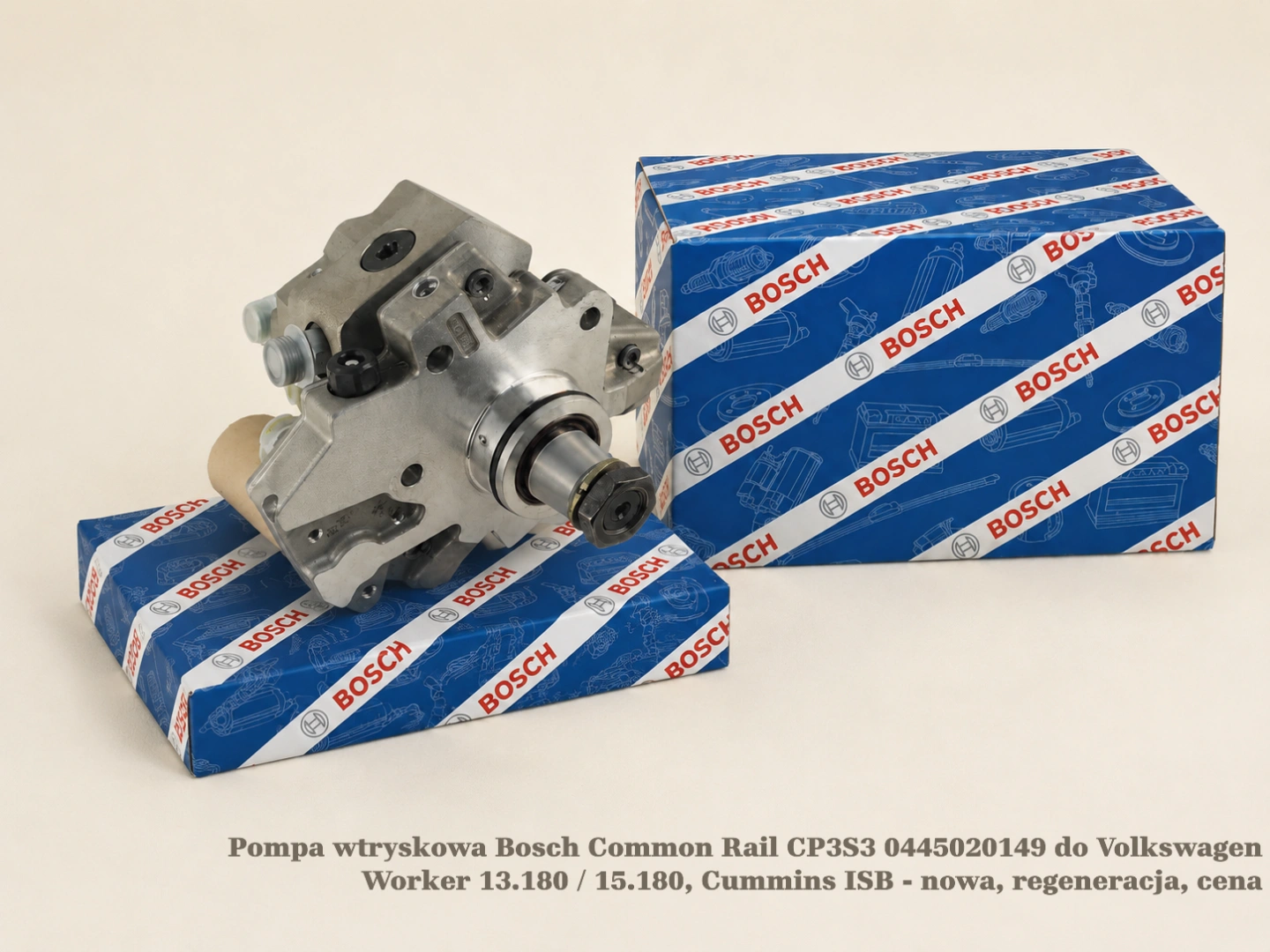 Pompa wtryskowa Bosch Common Rail CP3S3 0445020149 do Volkswagen Worker 13.180 / 15.180, Cummins ISB Pompa wtryskowa Bosch Common Rail CP3S3 0445020149 do Volkswagen Worker 13.180 / 15.180, Cummins ISB - nowa, regeneracja, cena
