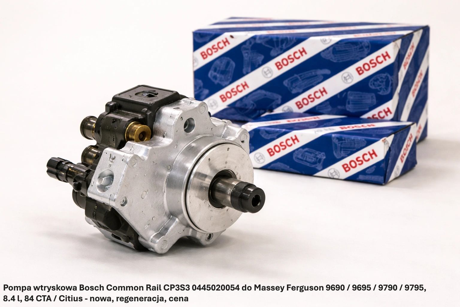 Pompa wtryskowa Bosch Common Rail CP3S3 0445020054 do Massey Ferguson 9690 / 9695 / 9790 / 9795, 8.4 l, 84 CTA / Citius - nowa, regeneracja, cena