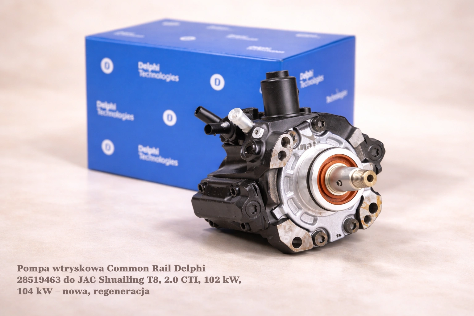 Pompa wtryskowa Common Rail Delphi 28519463 do JAC Shuailing T8, 2.0 CTI, 102 kW, 104 kW – nowa, regeneracja