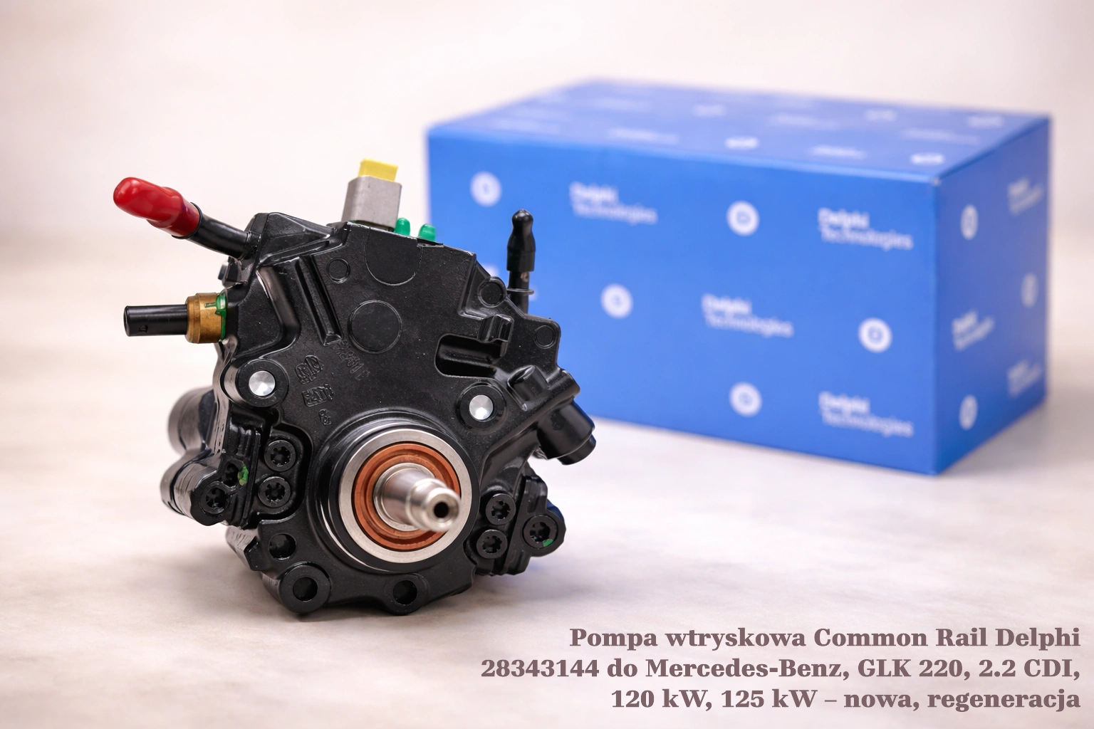 Pompa wtryskowa Common Rail Delphi 28343144 do Mercedes-Benz, GLK 220, 2.2 CDI, 120 kW, 125 kW Pompa wtryskowa Common Rail Delphi 28343144 do Mercedes-Benz, GLK 220, 2.2 CDI, 120 kW, 125 kW – nowa, regeneracja