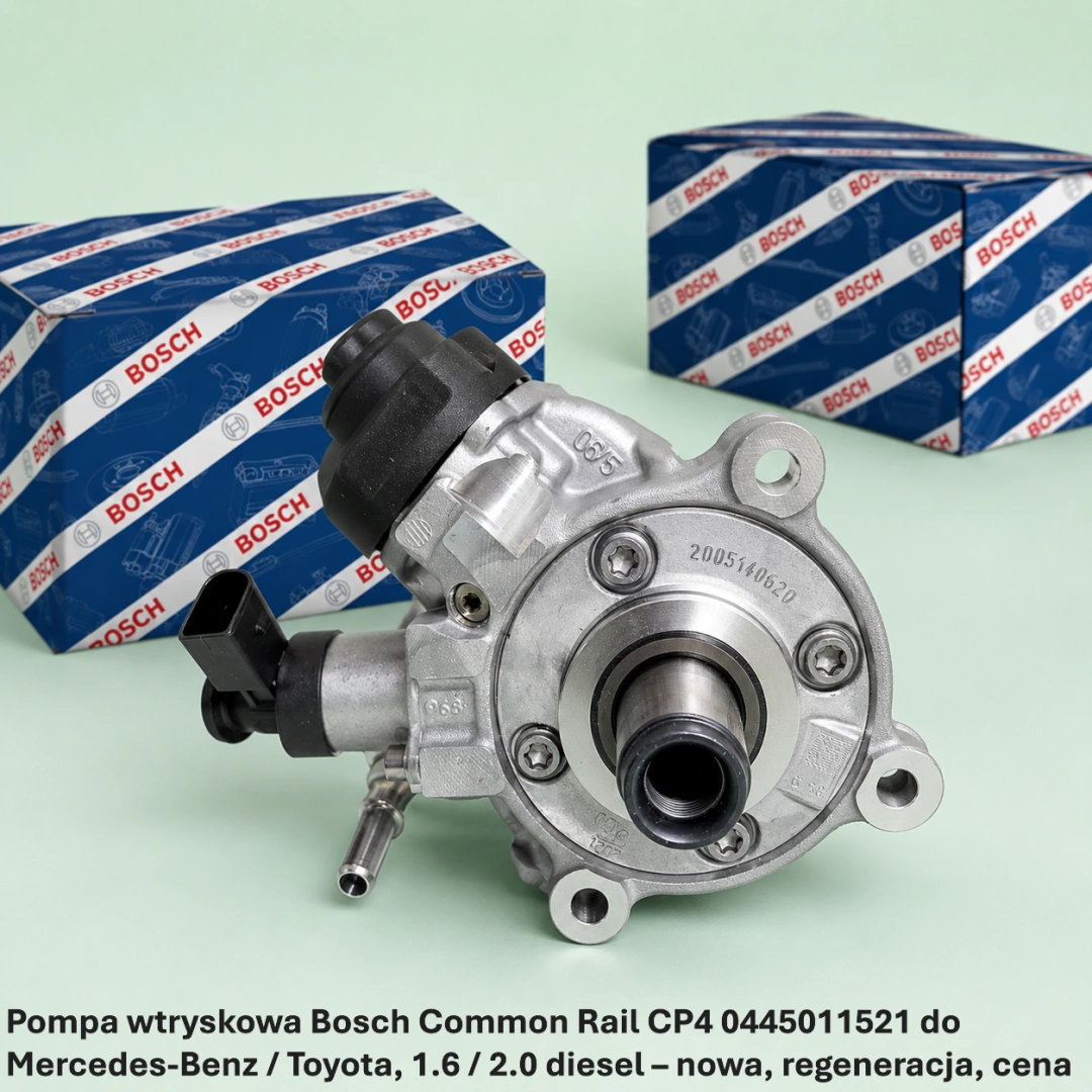 Pompa wtryskowa Bosch Common Rail CP4 0445011521 do Mercedes-Benz / Toyota, 1.6 / 2.0 diesel 