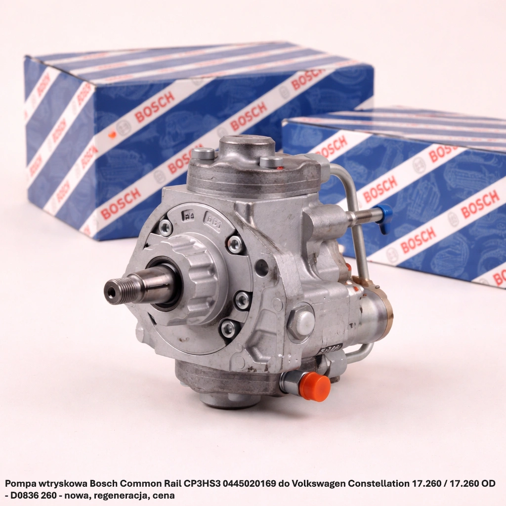 Pompa wtryskowa Bosch Common Rail CP3HS3 0445020169 do Volkswagen Constellation 17.260 / 17.260 OD - D0836 260 - nowa, regeneracja, cena