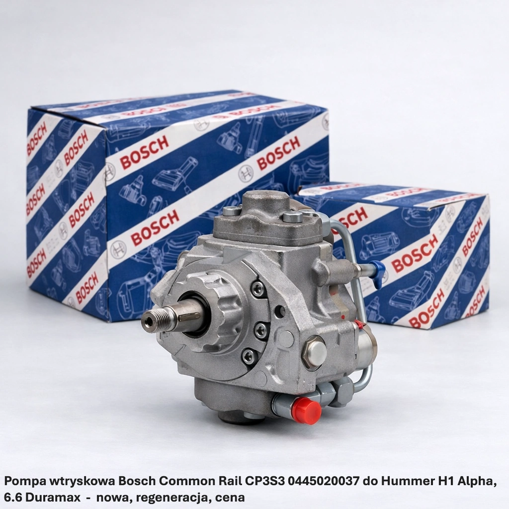 Pompa wtryskowa Bosch Common Rail CP3S3 0445020037 do Hummer H1 Alpha, 6.6 Duramax Pompa wtryskowa Bosch Common Rail CP3S3 0445020037 do Hummer H1 Alpha, 6.6 Duramax-nowa, regeneracja, cena