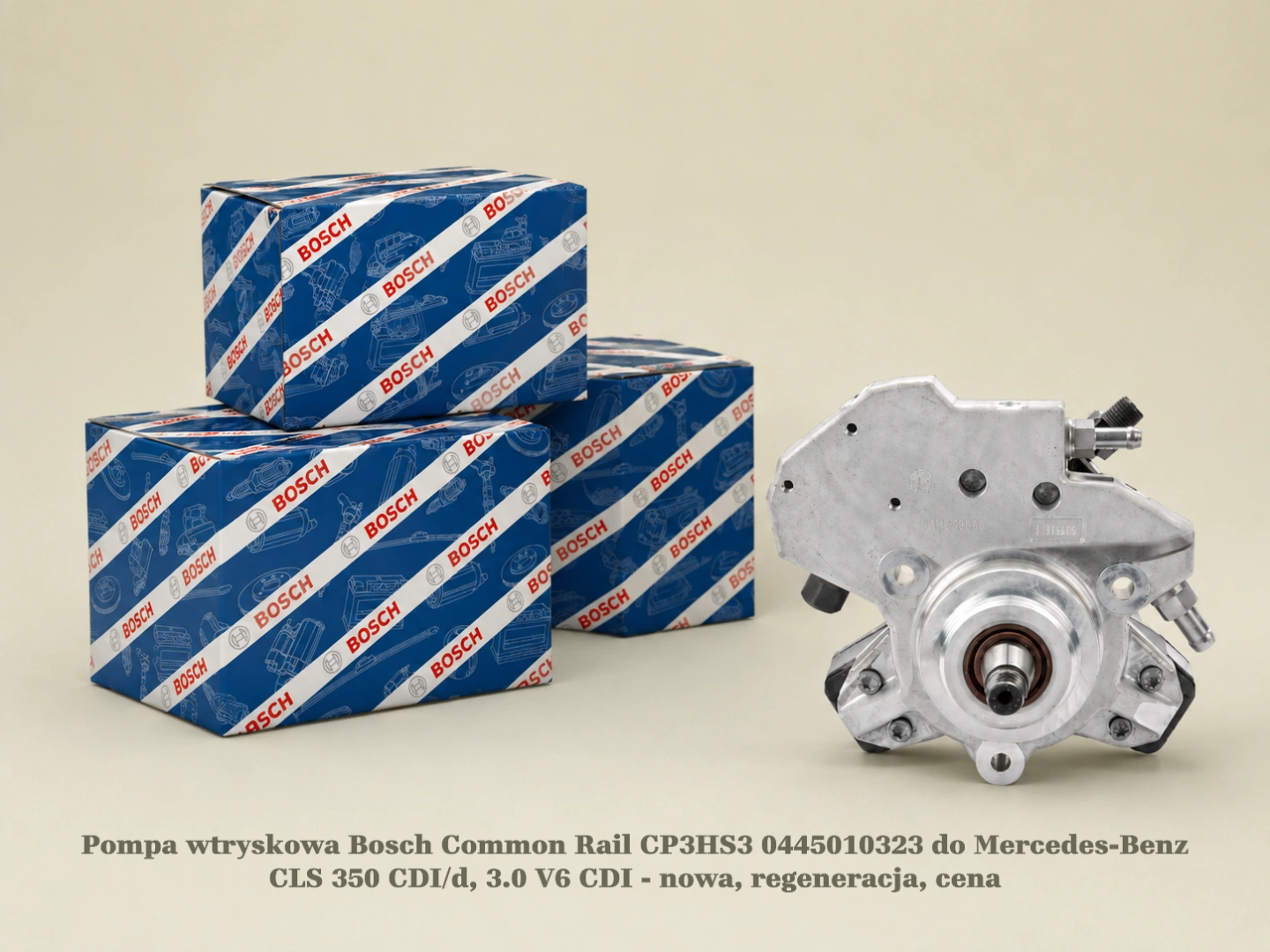 Pompa wtryskowa Bosch Common Rail CP3HS3 0445010323 do Mercedes-Benz CLS 350 CDI/d, 3.0 V6 CDI Pompa wtryskowa Bosch Common Rail CP3HS3 0445010323 do Mercedes-Benz CLS 350 CDI/d, 3.0 V6 CDI - nowa, regeneracja, cena