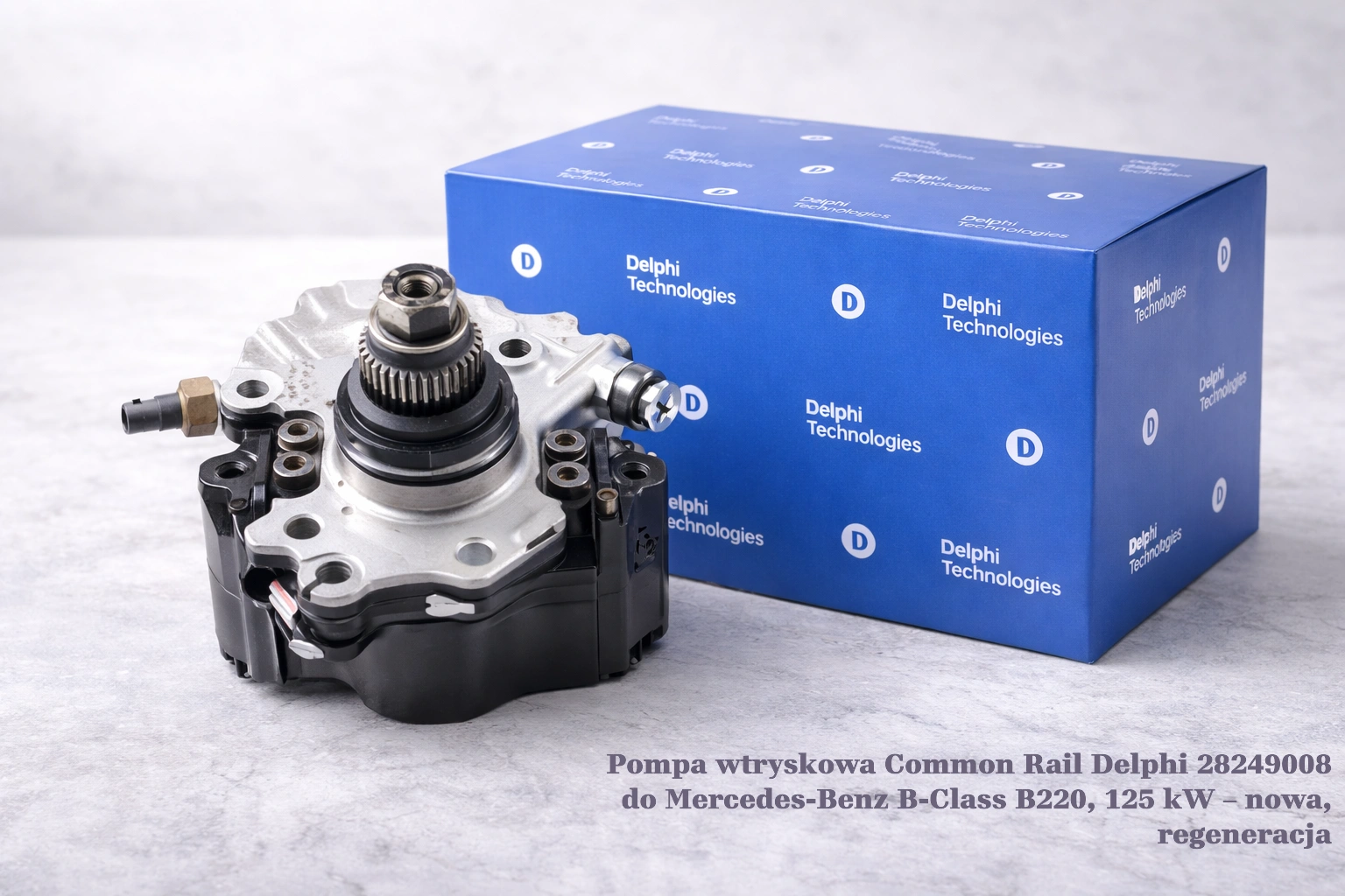 Pompa wtryskowa Common Rail Delphi 28249008 do Mercedes-Benz B-Class B220, 125 kW Pompa wtryskowa Common Rail Delphi 28249008 do Mercedes-Benz B-Class B220, 125 kW – nowa, regeneracja