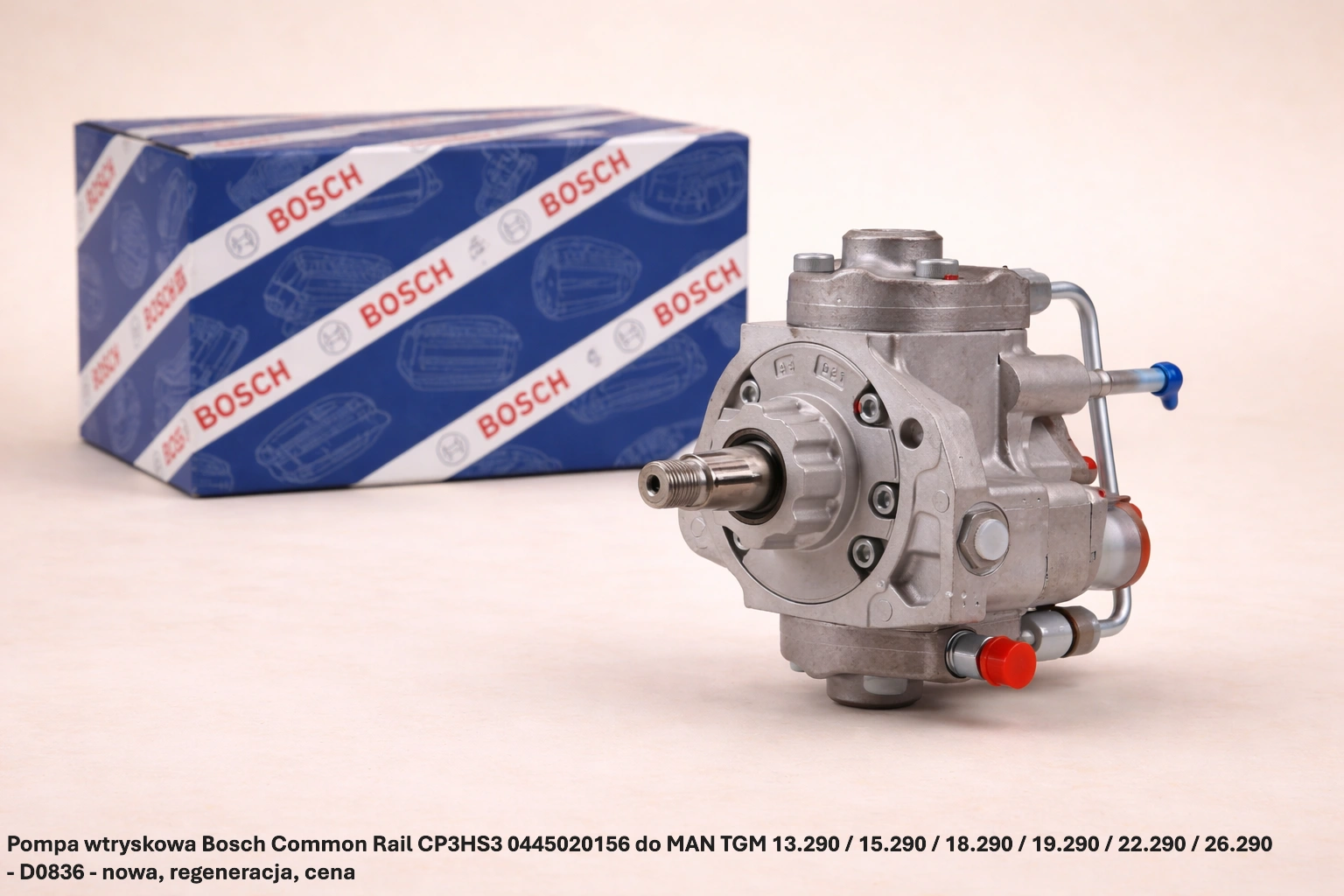 Pompa wtryskowa Bosch Common Rail CP3HS3 0445020156 do MAN TGM 13.290 / 15.290 / 18.290 / 19.290 / 22.290 / 26.290 - D0836 - nowa, regeneracja, cena