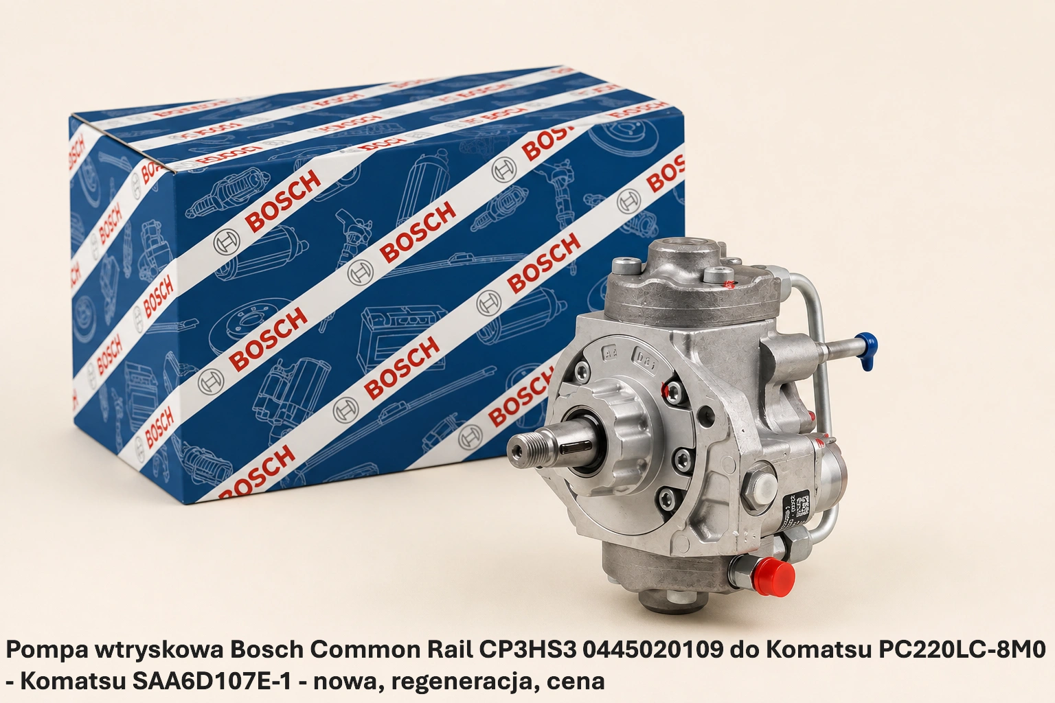 Pompa wtryskowa Bosch Common Rail CP3HS3 0445020109 do Komatsu PC220LC-8M0 - Komatsu SAA6D107E-1 - nowa, regeneracja, cena