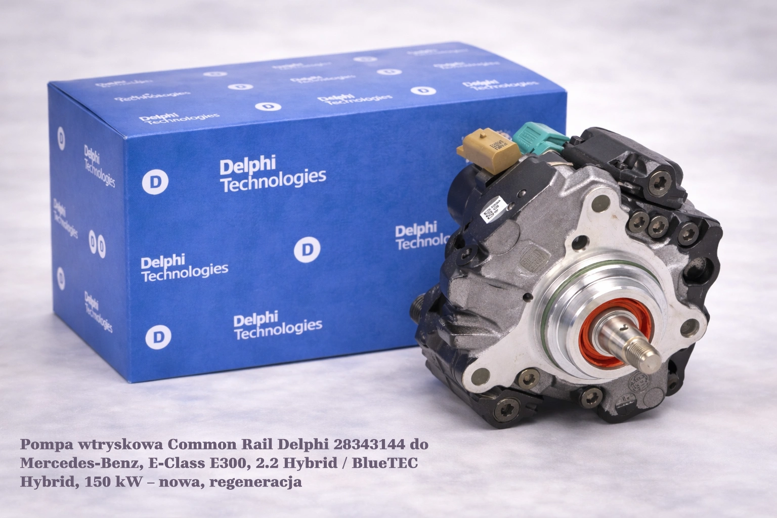 Pompa wtryskowa Common Rail Delphi 28343144 do Mercedes-Benz, E-Class E300, 2.2 Hybrid / BlueTEC Hybrid, 150 kW – nowa, regeneracja