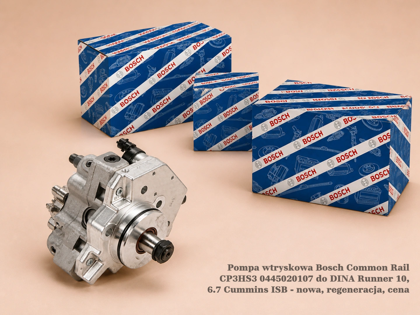 Pompa wtryskowa Bosch Common Rail CP3HS3 0445020107 do DINA Runner 10, 6.7 Cummins ISB - nowa, regeneracja, cena