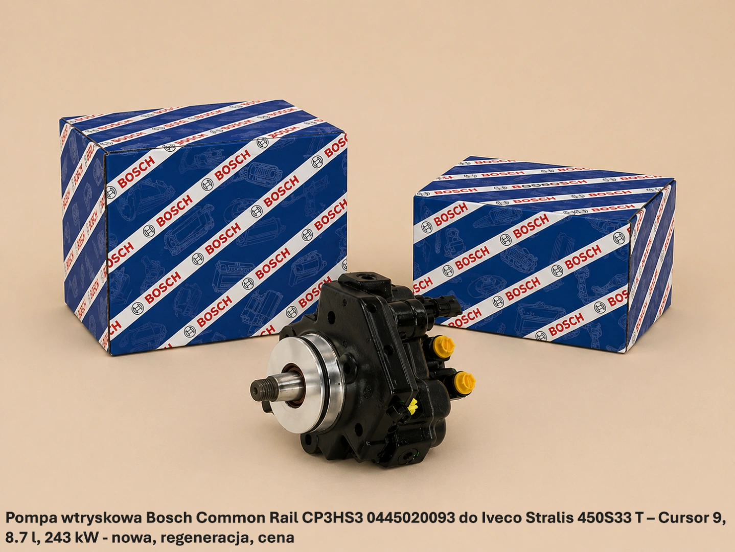 Pompa wtryskowa Bosch Common Rail CP3HS3 0445020093 do Iveco Stralis 450S33 T – Cursor 9, 8.7 l, 243 kW - nowa, regeneracja, cena