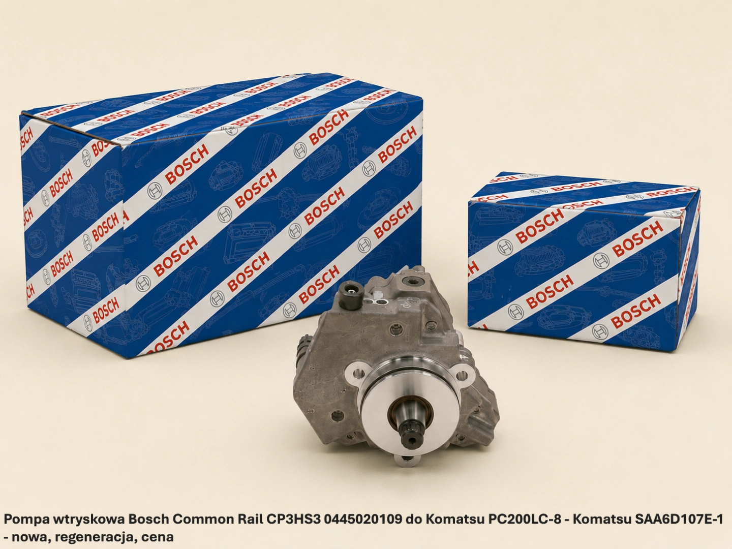 Pompa wtryskowa Bosch Common Rail CP3HS3 0445020109 do Komatsu PC200LC-8 - Komatsu SAA6D107E-1 Pompa wtryskowa Bosch Common Rail CP3HS3 0445020109 do Komatsu PC200LC-8 - Komatsu SAA6D107E-1 - nowa, regeneracja, cena