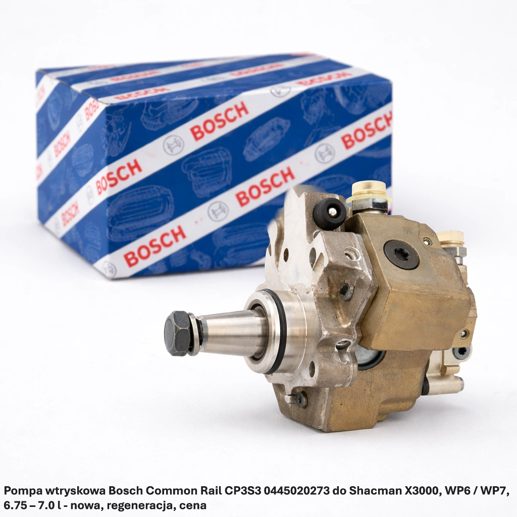 Pompa wtryskowa Bosch Common Rail CP3S3 0445020273 do Shacman X3000, WP6 / WP7, 6.75 – 7.0 l Pompa wtryskowa Bosch Common Rail CP3S3 0445020273 do Shacman X3000, WP6 / WP7, 6.75 – 7.0 l - nowa, regeneracja, cena