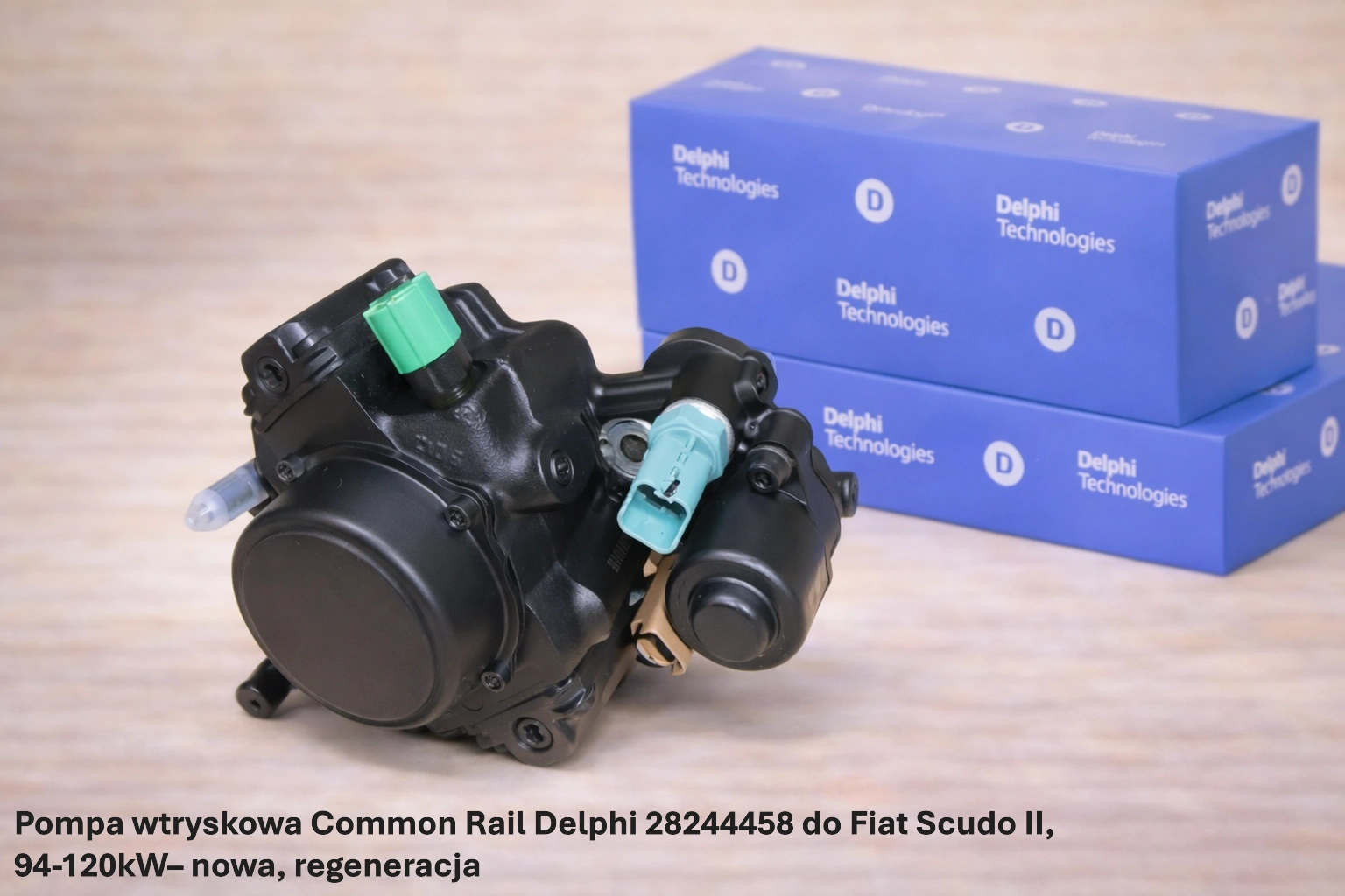 Pompa wtryskowa Common Rail Delphi 28244458 do Fiat Scudo II, 94-120kW Pompa wtryskowa Common Rail Delphi 28244458 do Fiat Scudo II, 94-120kW– nowa, regeneracja