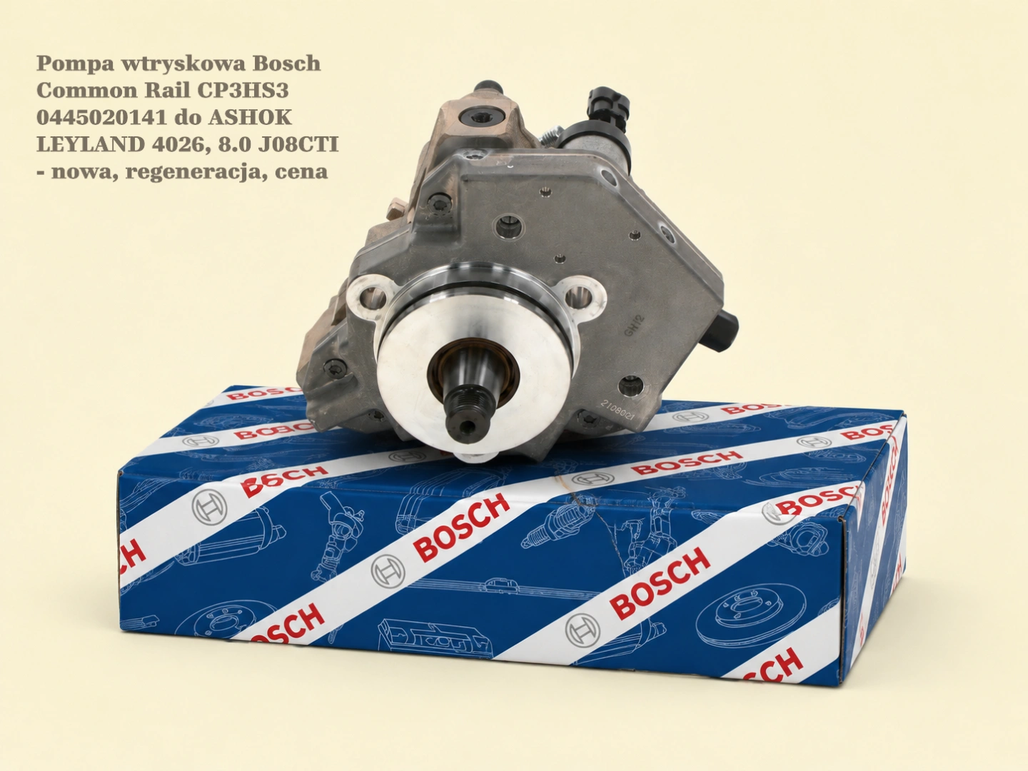 Pompa wtryskowa Bosch Common Rail CP3HS3 0445020141 do ASHOK LEYLAND 4026, 8.0 J08CTI Pompa wtryskowa Bosch Common Rail CP3HS3 0445020141 do ASHOK LEYLAND 4026, 8.0 J08CTI - nowa, regeneracja, cena