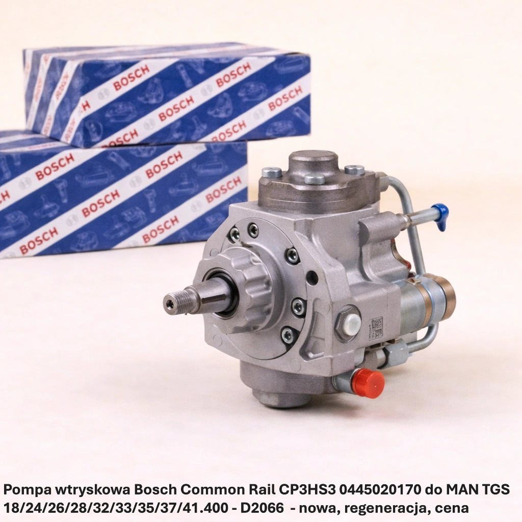 Pompa wtryskowa Bosch Common Rail CP3HS3 0445020170 do MAN TGS 18/24/26/28/32/33/35/37/41.400 - D2066- nowa, regeneracja, cena
