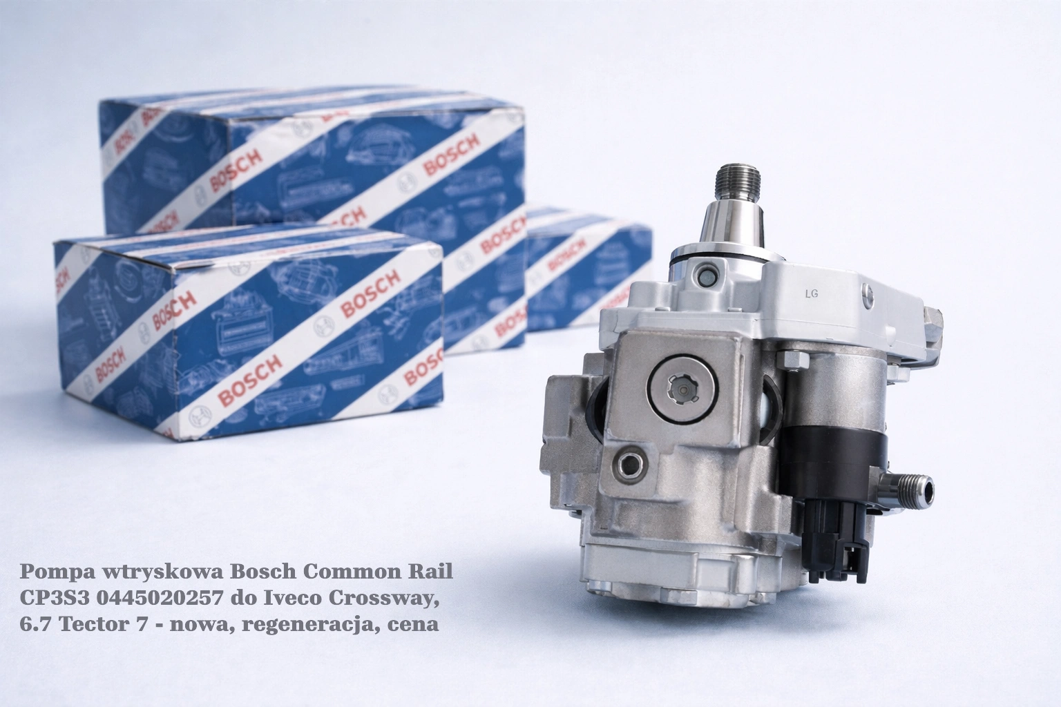 Pompa wtryskowa Bosch Common Rail CP3S3 0445020257 do Iveco Crossway, 6.7 Tector 7 Pompa wtryskowa Bosch Common Rail CP3S3 0445020257 do Iveco Crossway, 6.7 Tector 7 - nowa, regeneracja, cena
