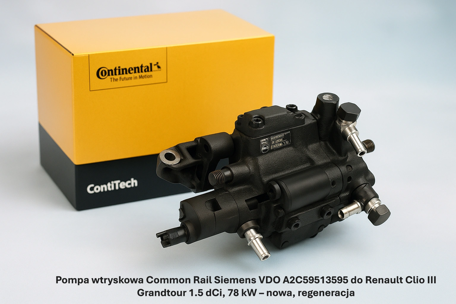 Pompa wtryskowa Common Rail Siemens VDO A2C59513595 do Renault Clio III Grandtour 1.5 dCi, 78 kW – nowa, regeneracja
