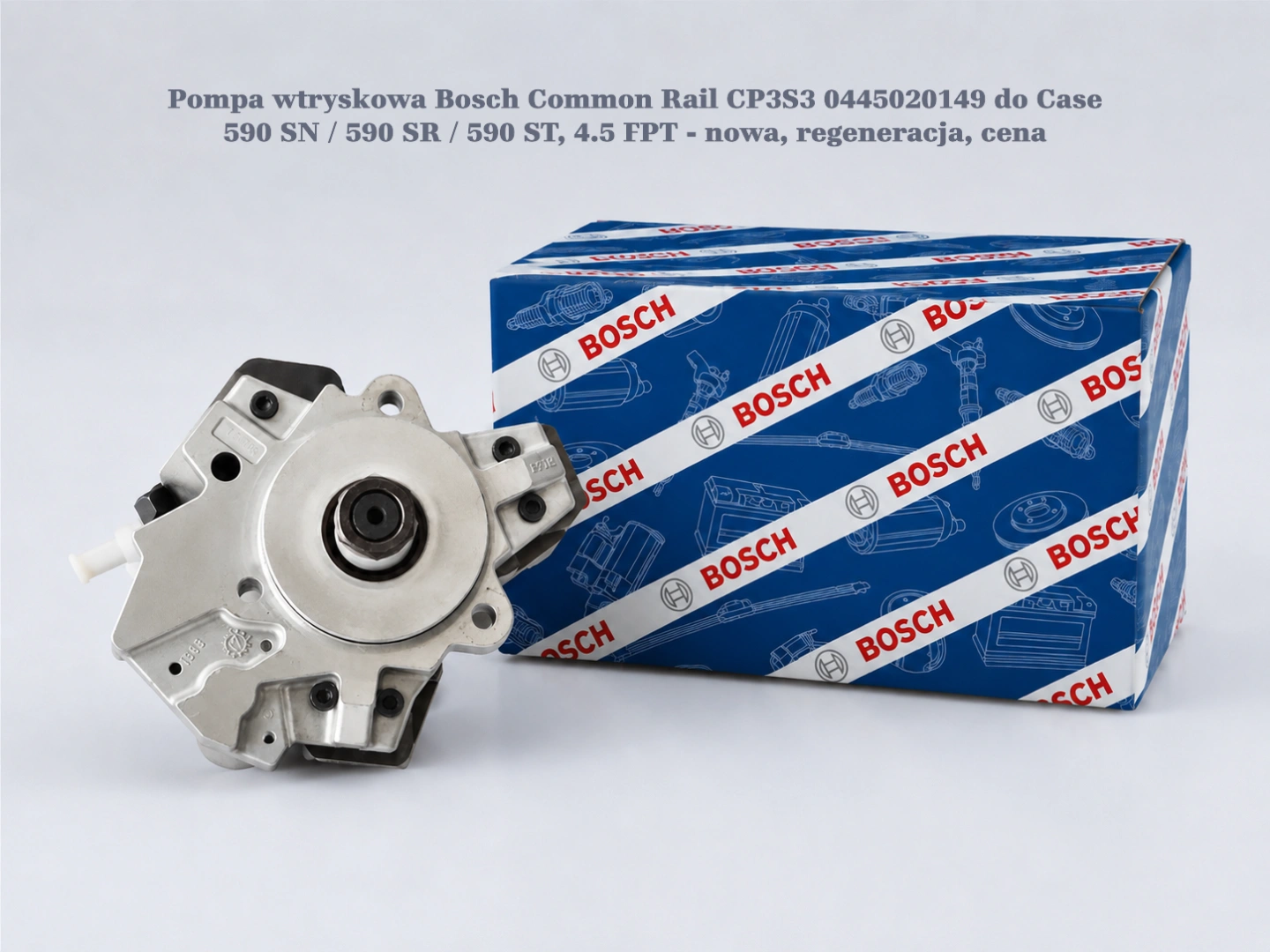Pompa wtryskowa Bosch Common Rail CP3S3 0445020149 do Case 590 SN / 590 SR / 590 ST, 4.5 FPT Pompa wtryskowa Bosch Common Rail CP3S3 0445020149 do Case 590 SN / 590 SR / 590 ST, 4.5 FPT - nowa, regeneracja, cena