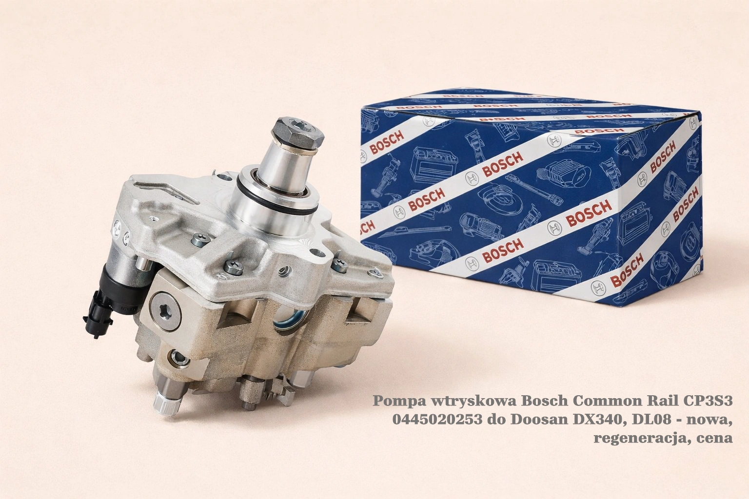 Pompa wtryskowa Bosch Common Rail CP3S3 0445020253 do Doosan DX340, DL08 Pompa wtryskowa Bosch Common Rail CP3S3 0445020253 do Doosan DX340, DL08 - nowa, regeneracja, cena