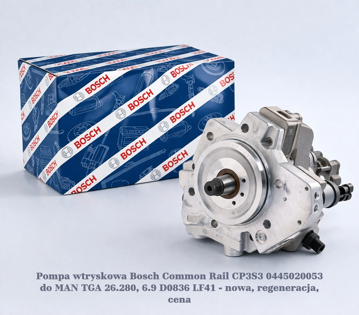 Pompa wtryskowa Bosch Common Rail CP3S3 0445020053 do MAN TGA 26.280, 6.9 D0836 LF41 - nowa, regeneracja, cena